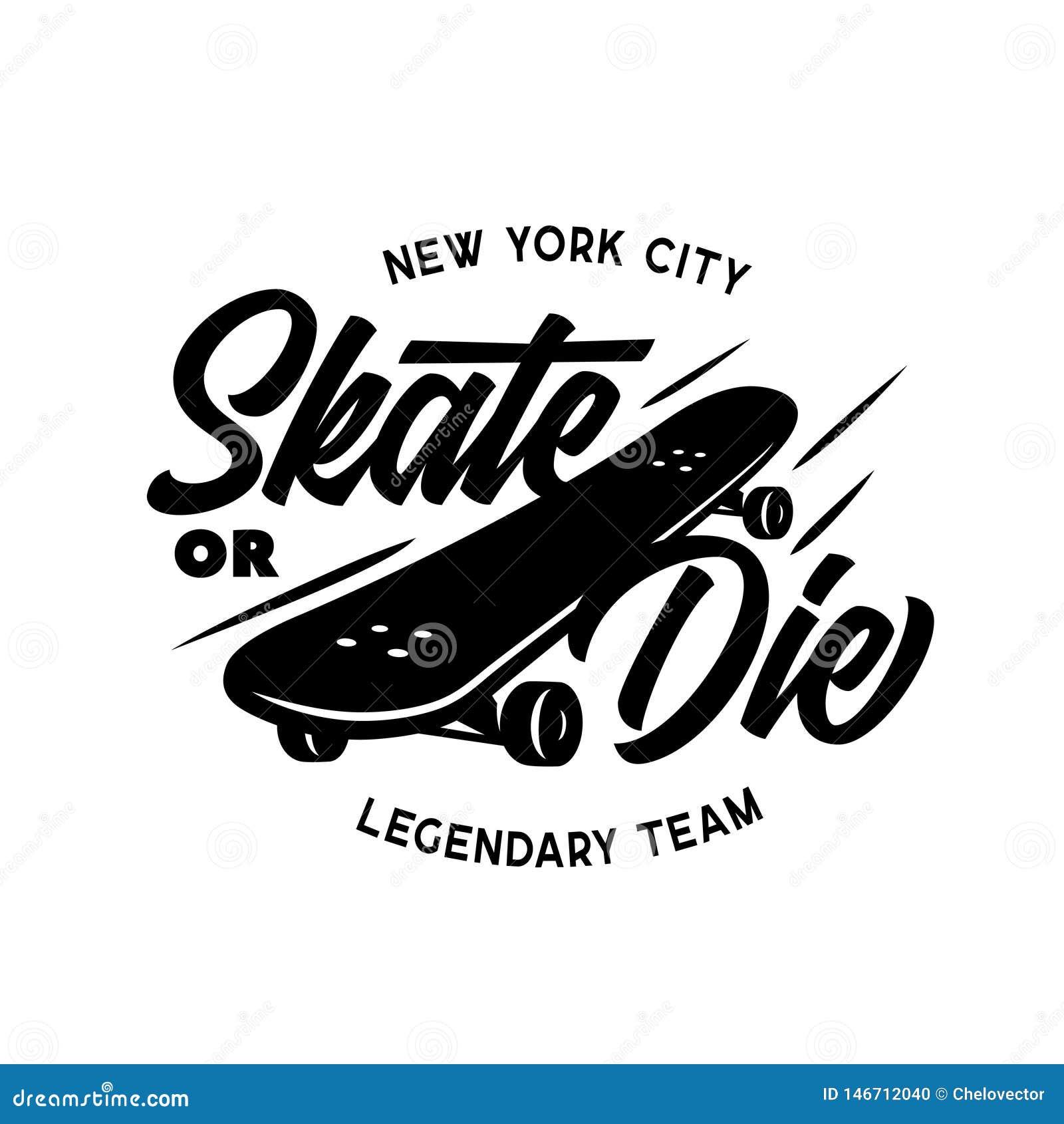 Skateboarding T-shirt Design. Vector Vintage Illustration. Stock Vector ...