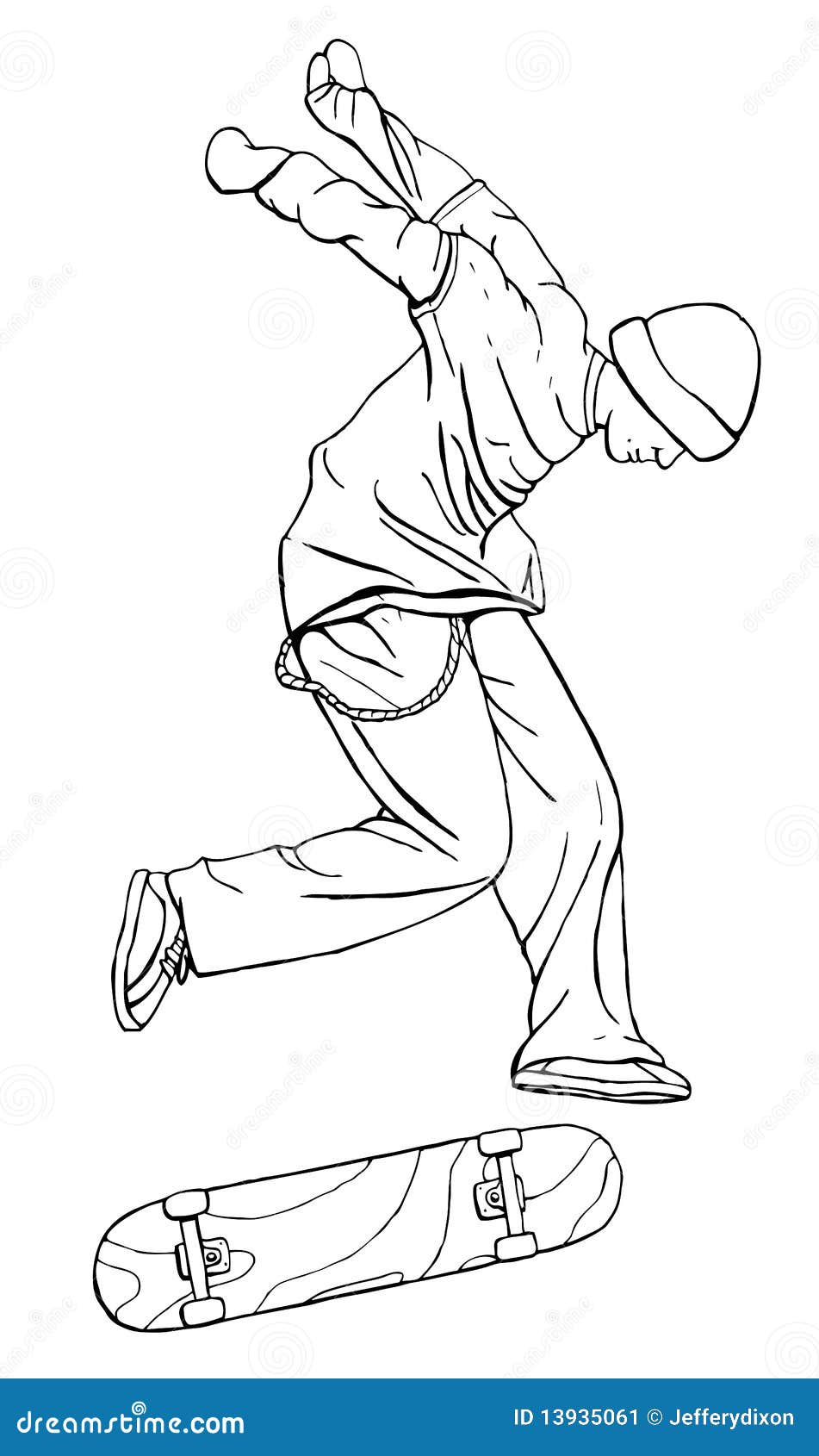 Skater stock vector. Illustration of skater, trick, kickflip 13935061