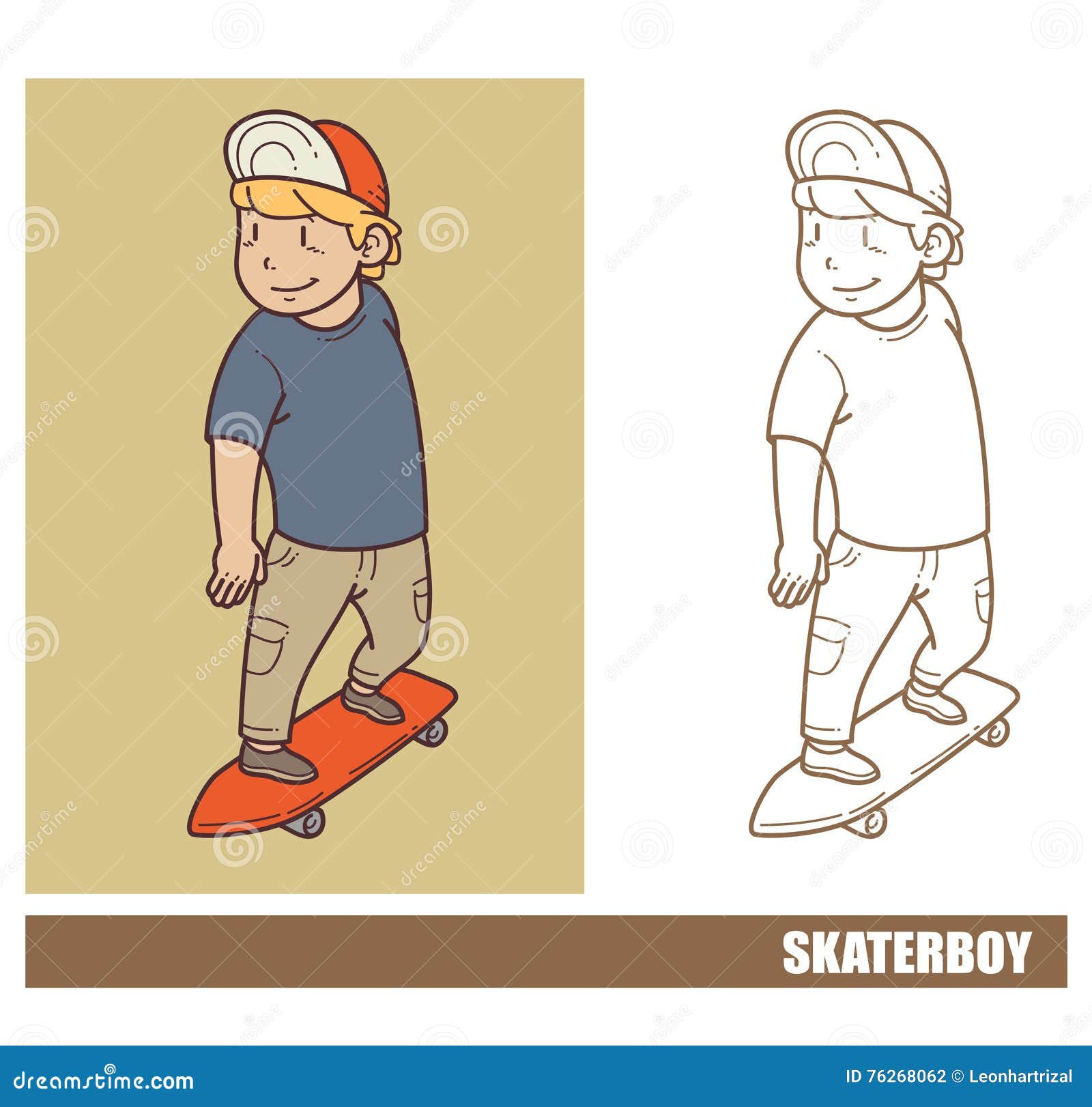 Skater boy stock vector. Illustration of activity, hobby 76268062