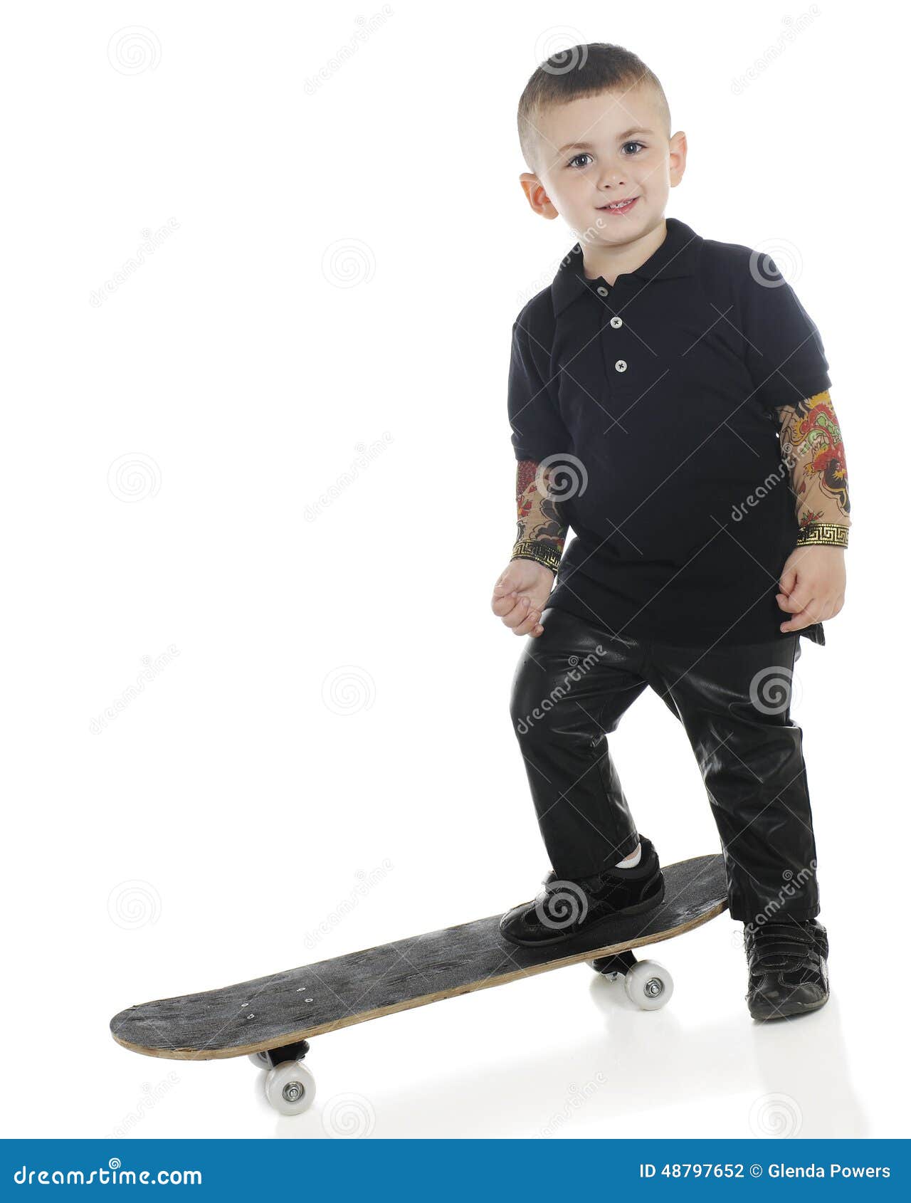 Skater To Be stock photo. Image of male, black, cute - 48797652