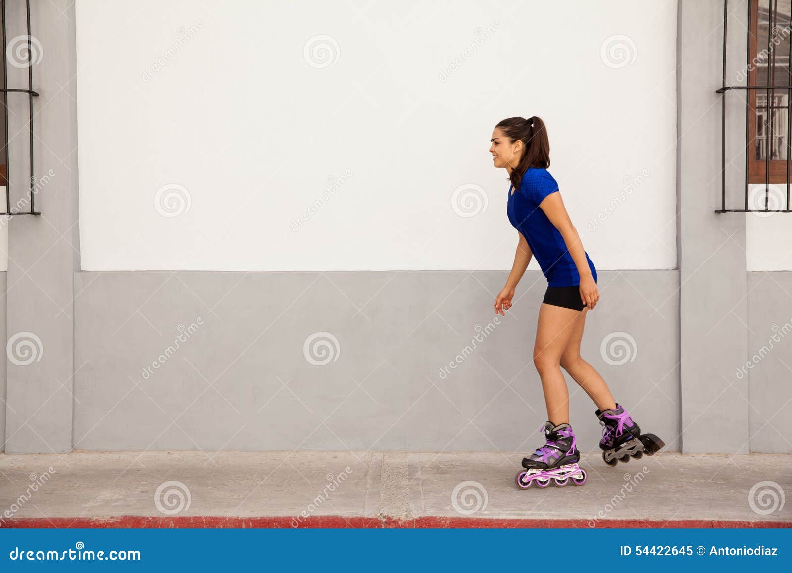 Skating in the sidewalk stock image. Image of outdoor 54422645
