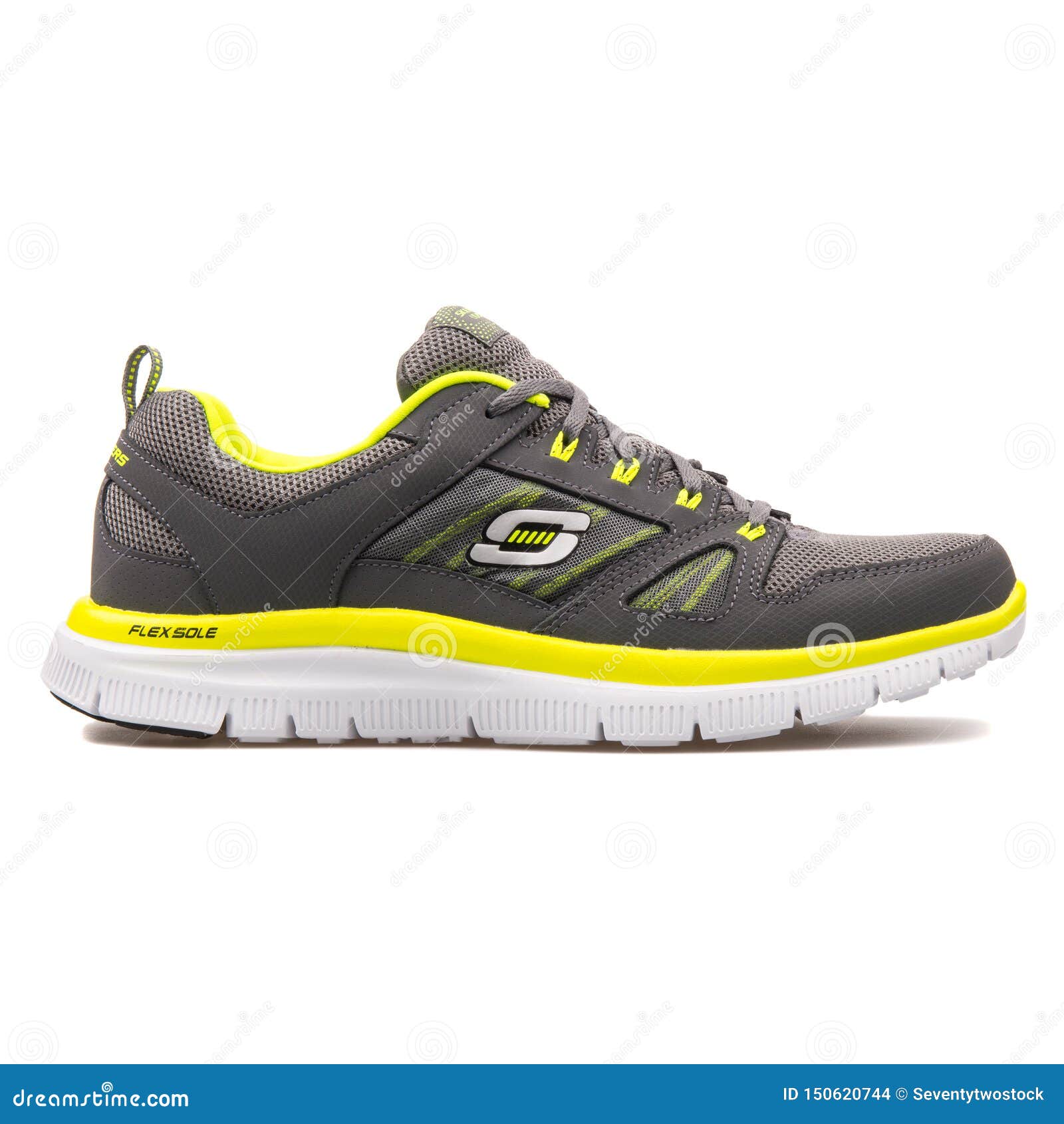 Skechers Flex Advantage Grey And Yellow 