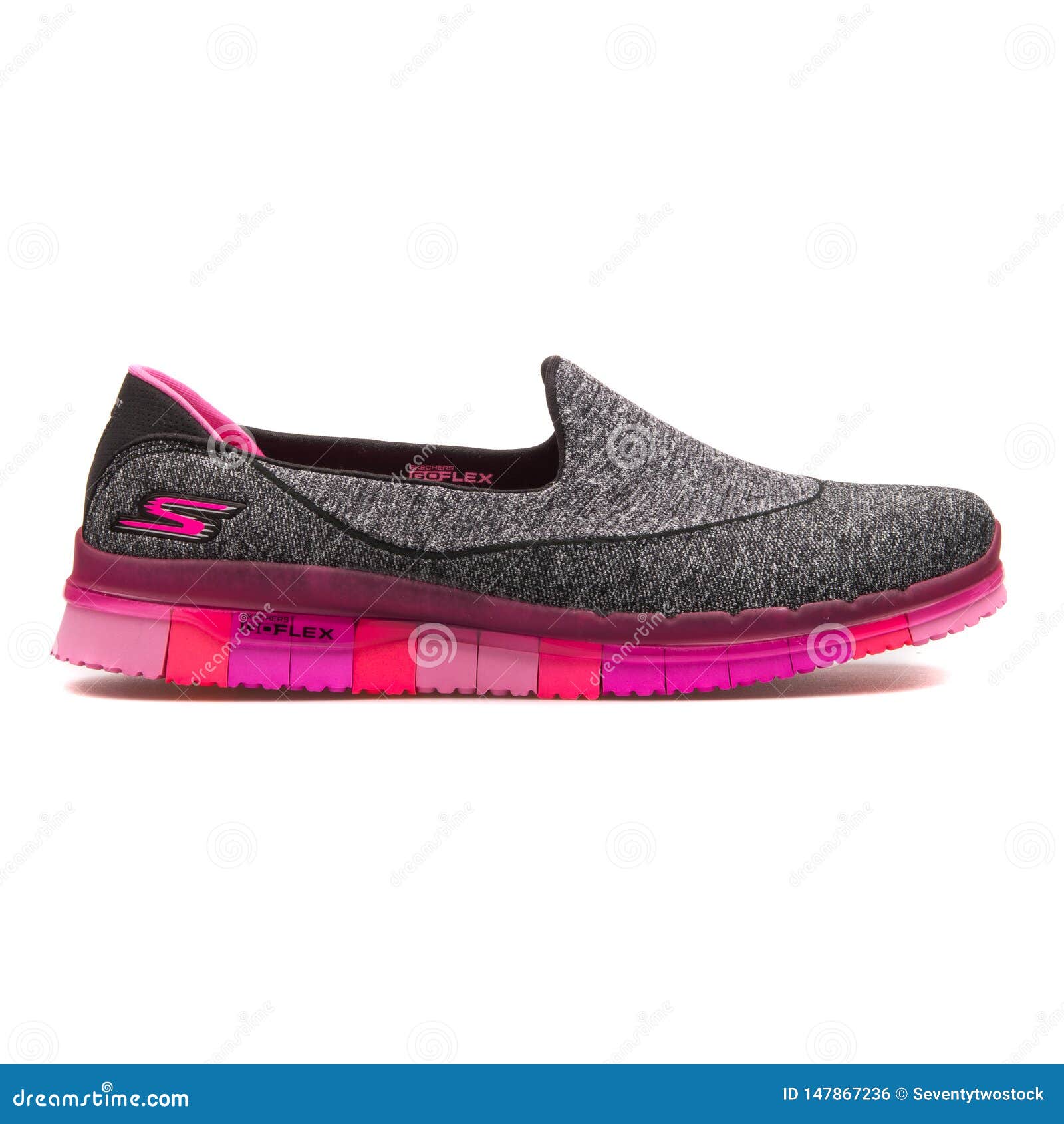 Skechers Go Flex Black And Pink Sneaker 