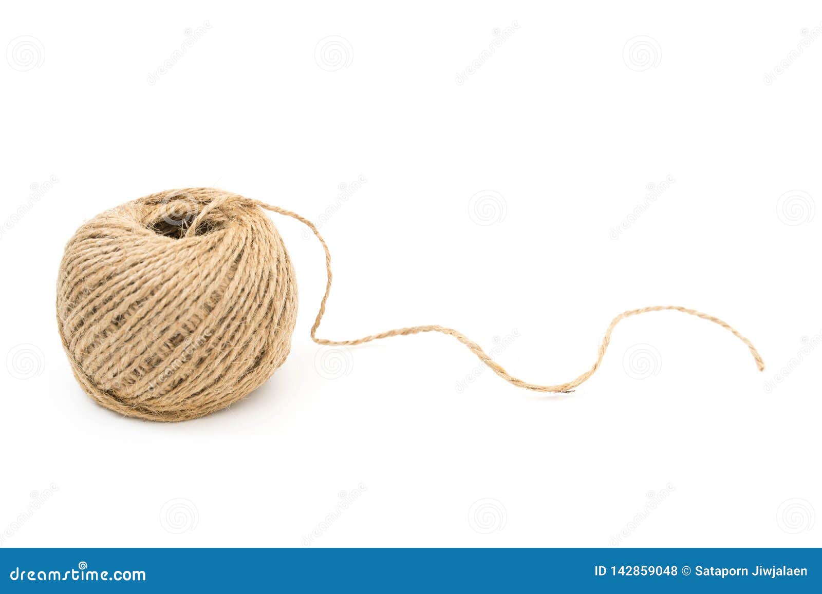 Skein Brown Twine Rope On White Stock Photo 2240079793