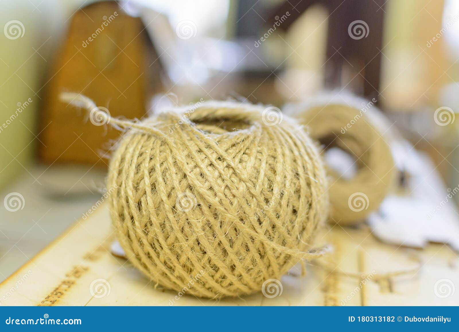 Skein of Twine Rope, Jute Rope, Industrial Rope, Craft Fiber Stock