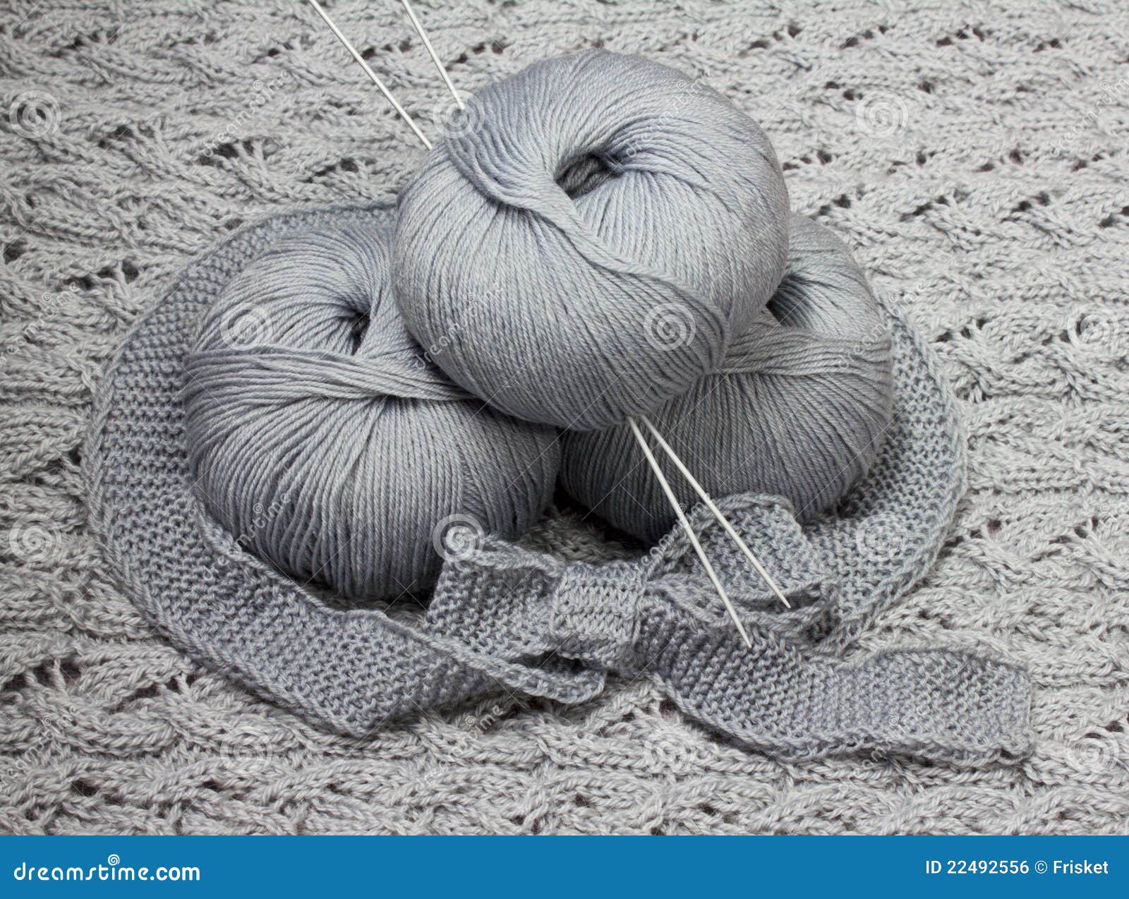 Skeins with Knitting Needles Stock Photo Image of skeins, needle