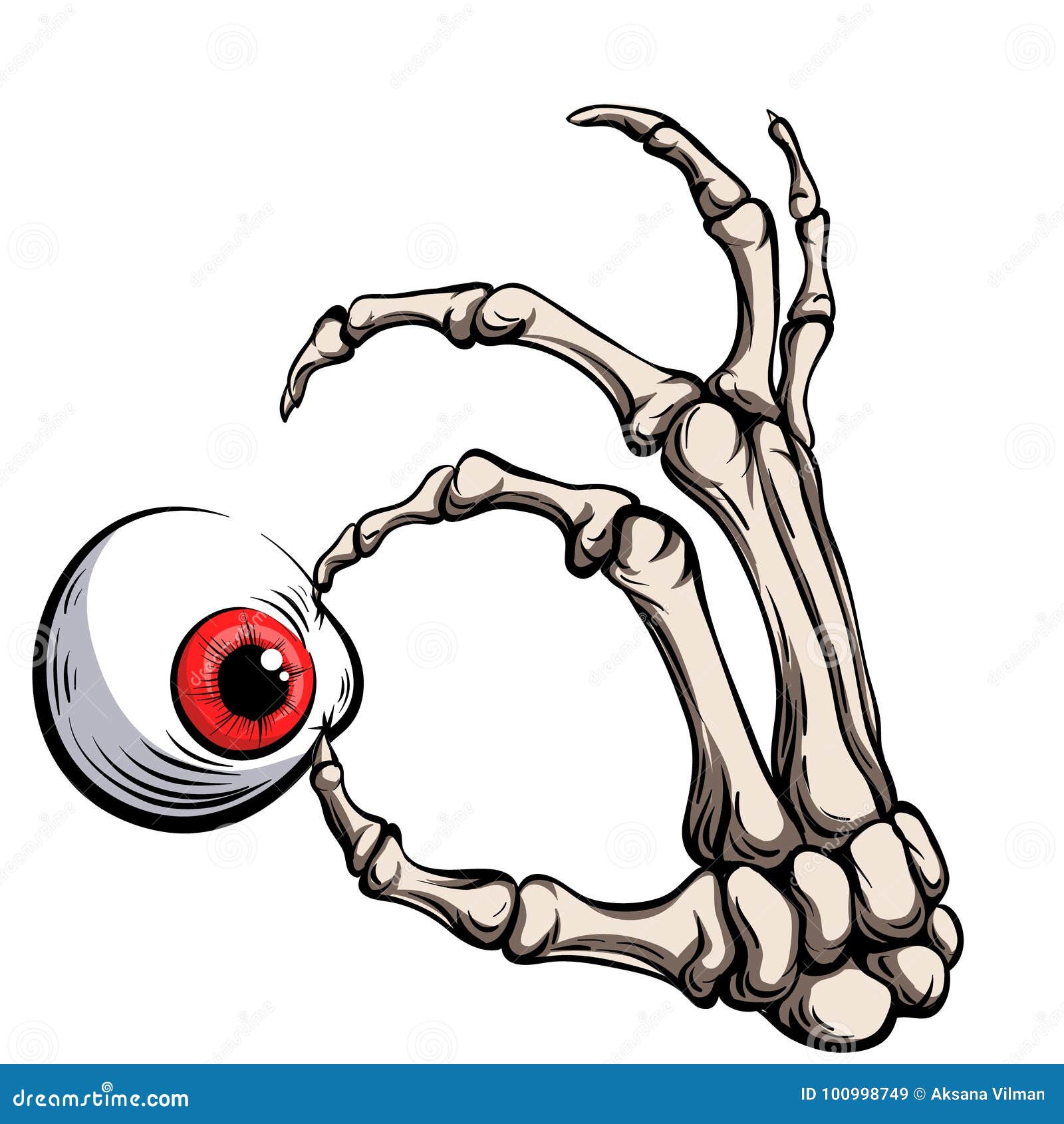 skeleton hand holding ball