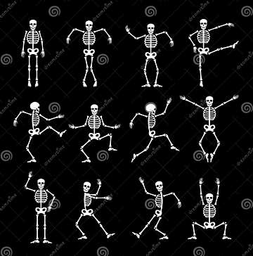 Skeleton Dance Animated Game Sprite, Vector Set Stock Vector ...