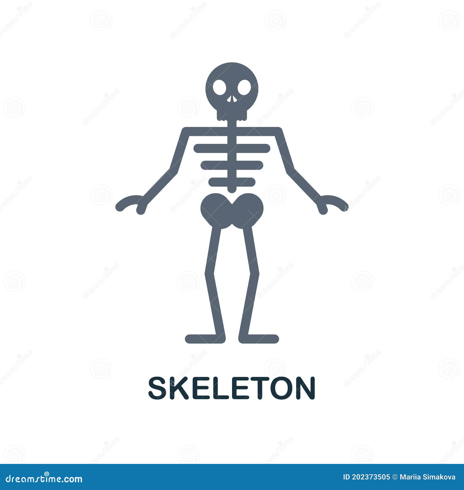 Skeleton Icon. Simple Element from Halloween Collection. Creative