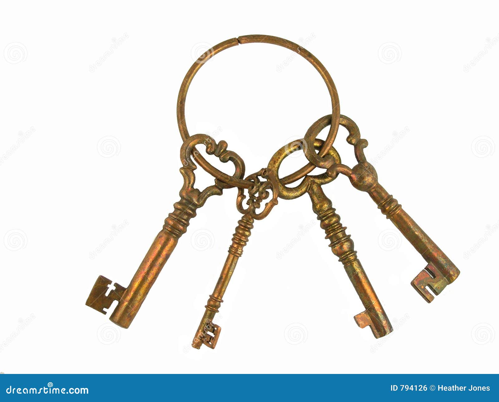 Skeleton keys on a ring stock photo. Image of home, lock - 794126