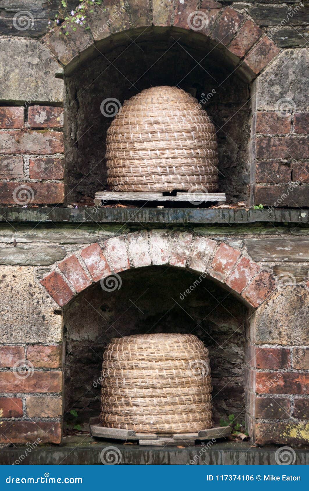 Ancient Bee Hive Stock Photo Image Of Rural Some Openenddown