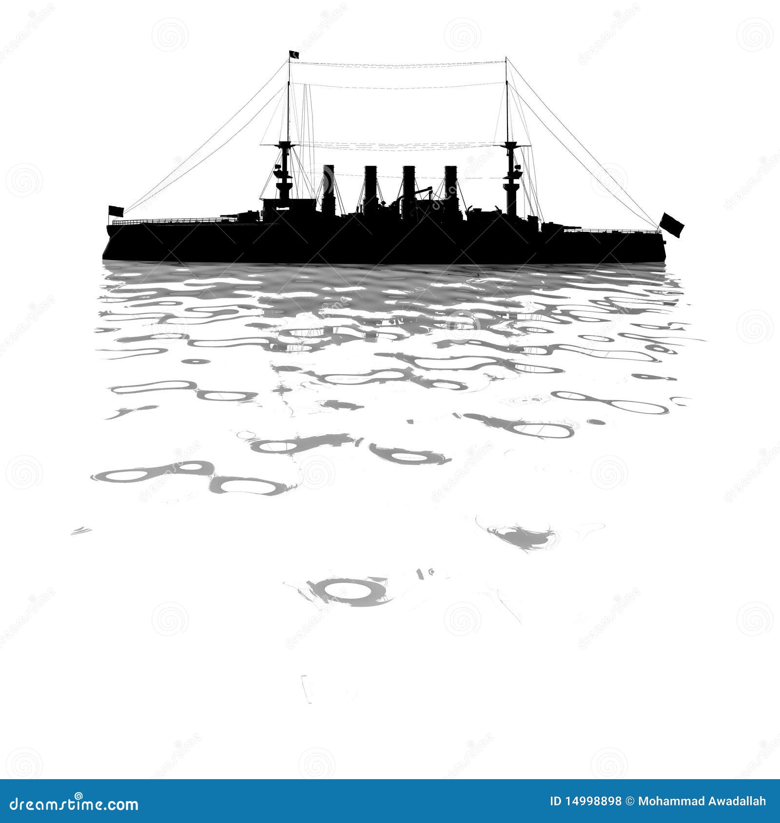 Sketch of battleship stock illustration. Illustration of navy - 14998898