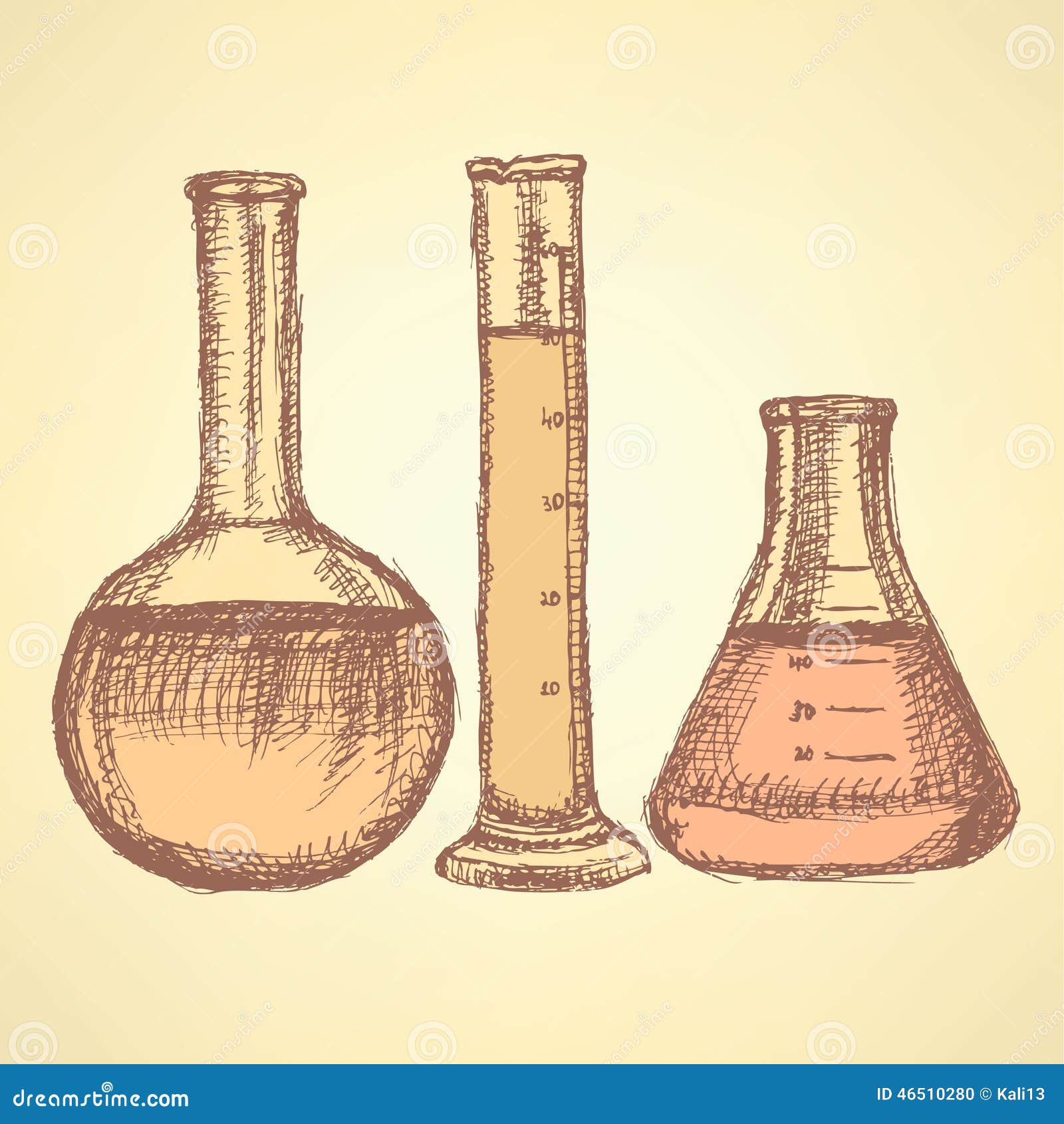 Science lab beakers sketch Stock Vector Image  Art  Alamy