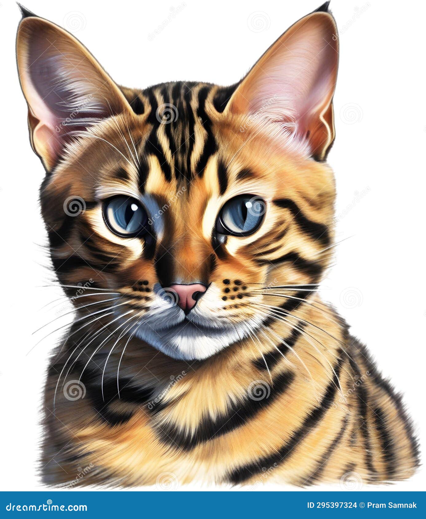 a sketch of a bengal cat. ai-generated.