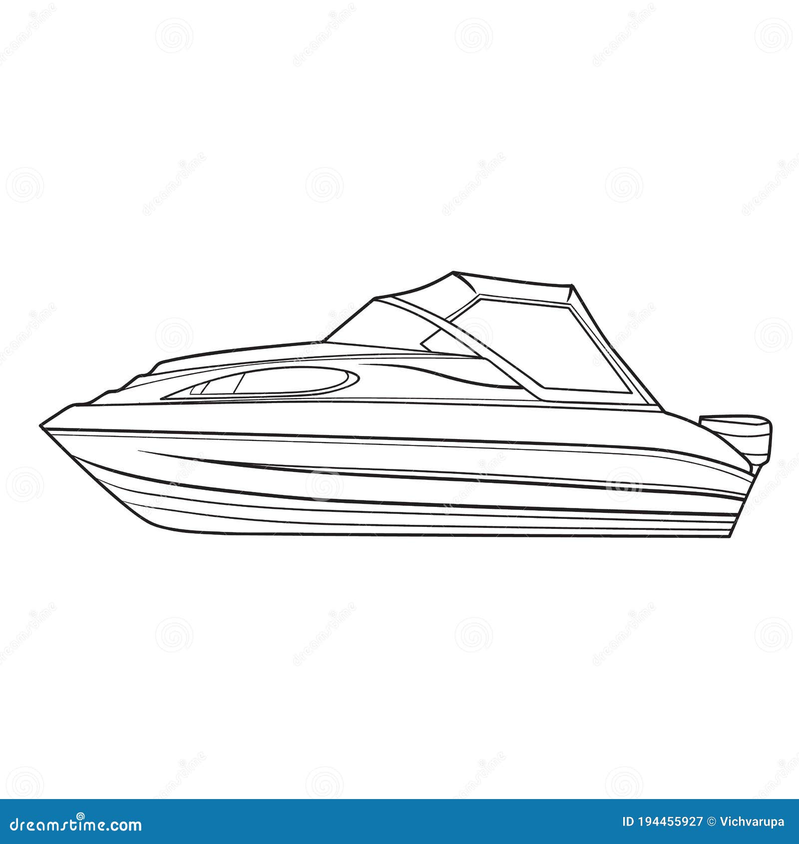 Speed boat sketch Stock Vector by ©chronicler101 106947060