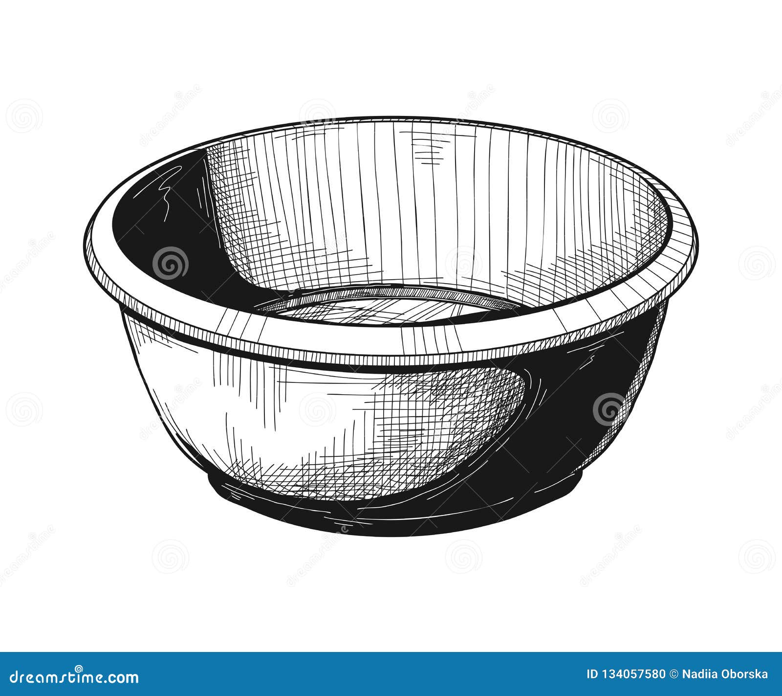 bowl Kitchenware isolated doodle hand drawn sketch with outline style  10635865 Vector Art at Vecteezy