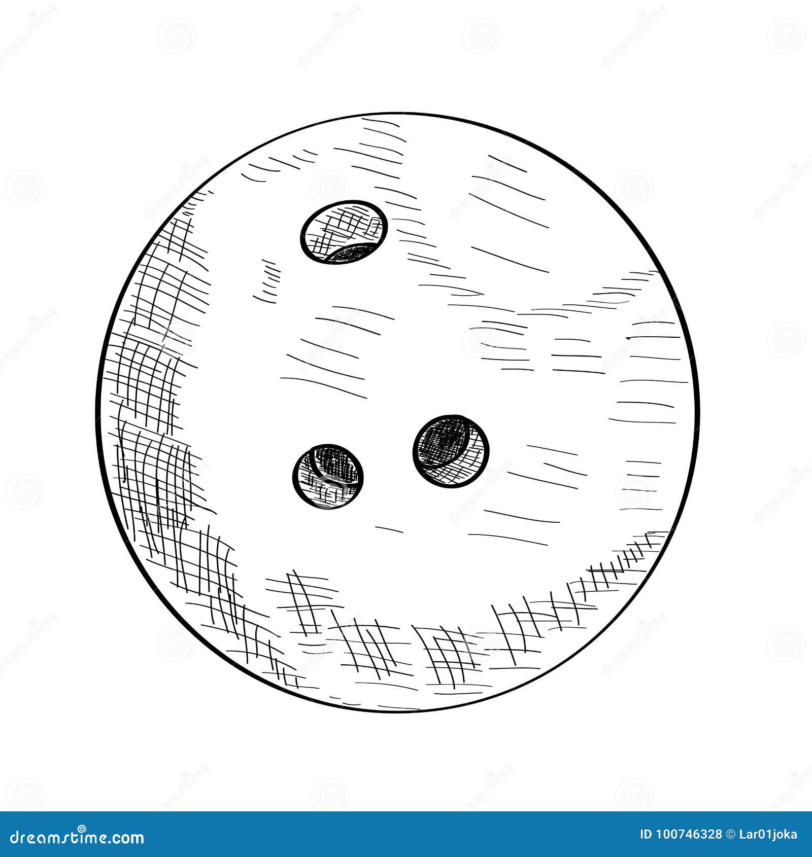 Sketch of a bowling ball stock vector. Illustration of bowling 100746328