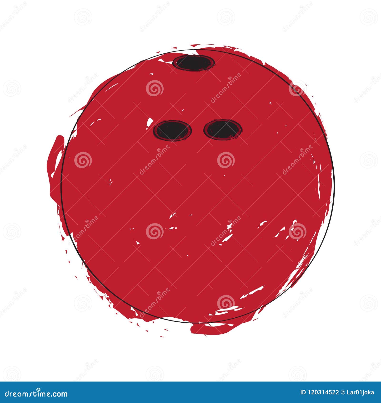 Sketch of a bowling ball stock vector. Illustration of isolated - 120314522
