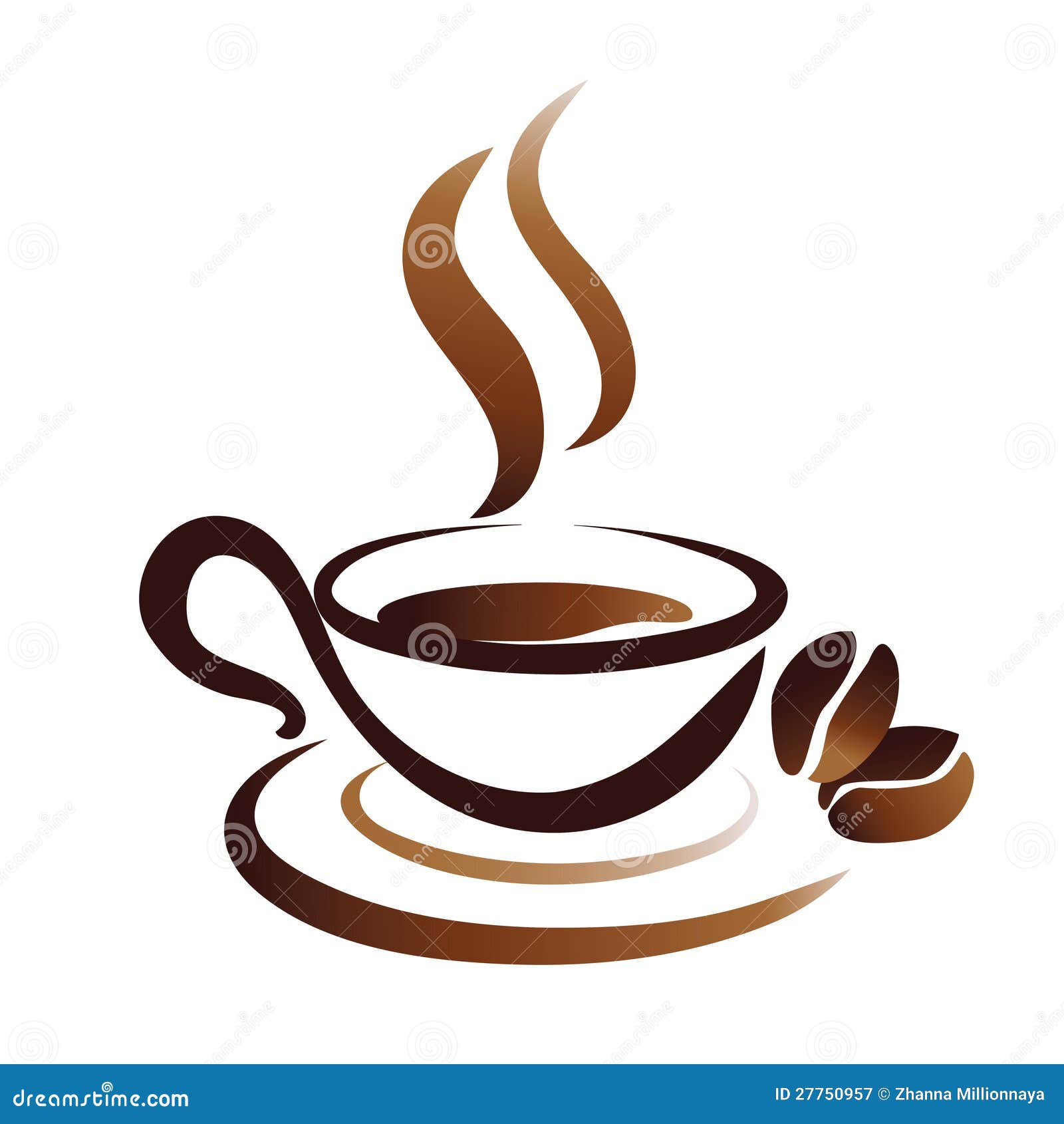 sketch of coffee cup, icon