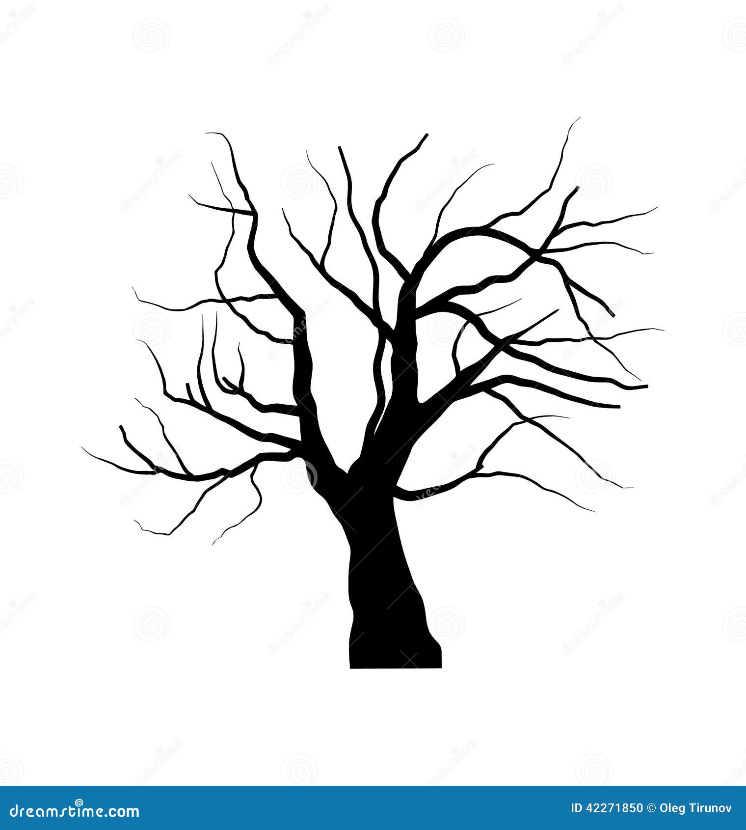 how to draw a tree without leaves