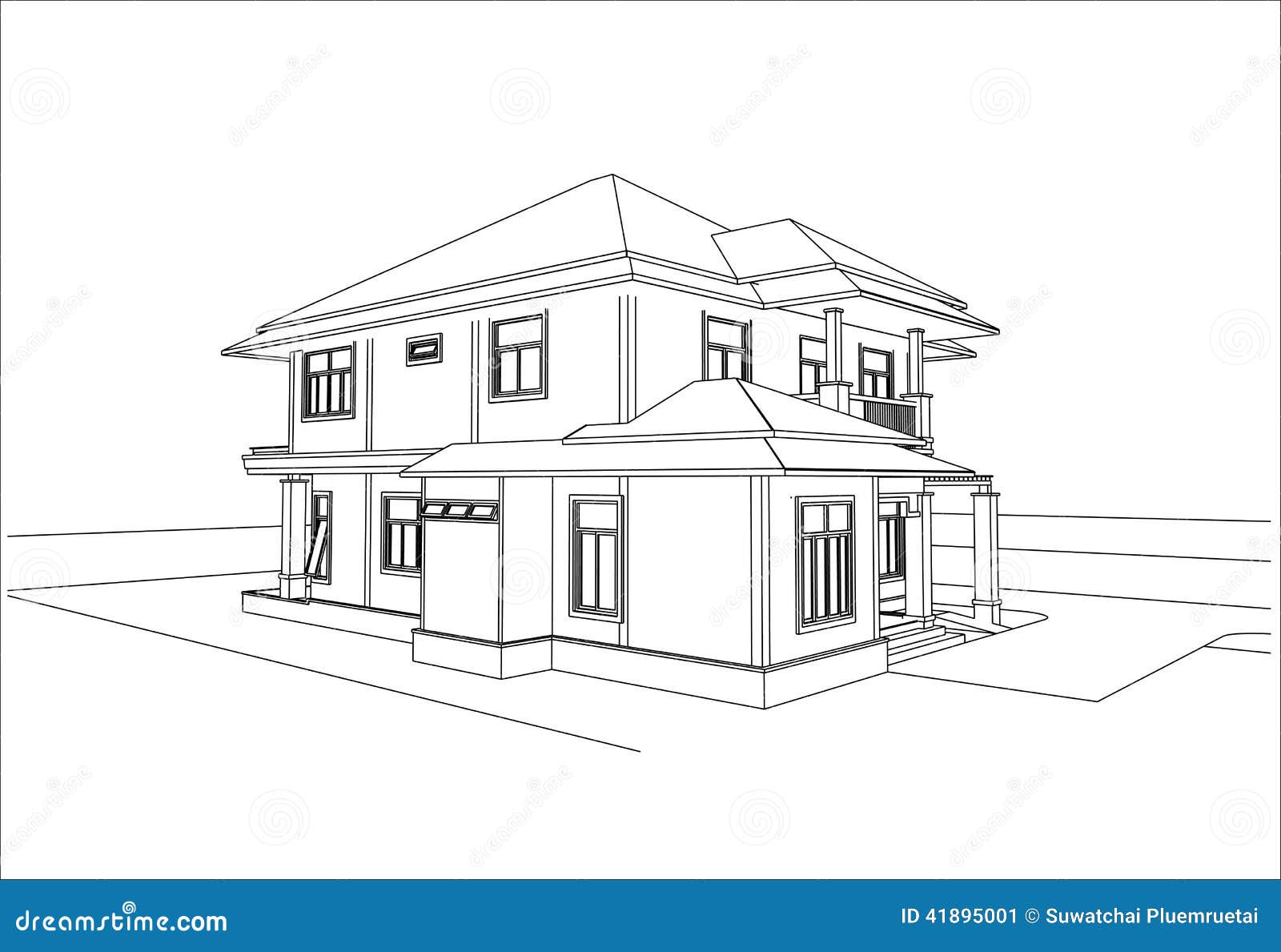  Sketch  Design  Of House  vector Stock Vector Image 41895001