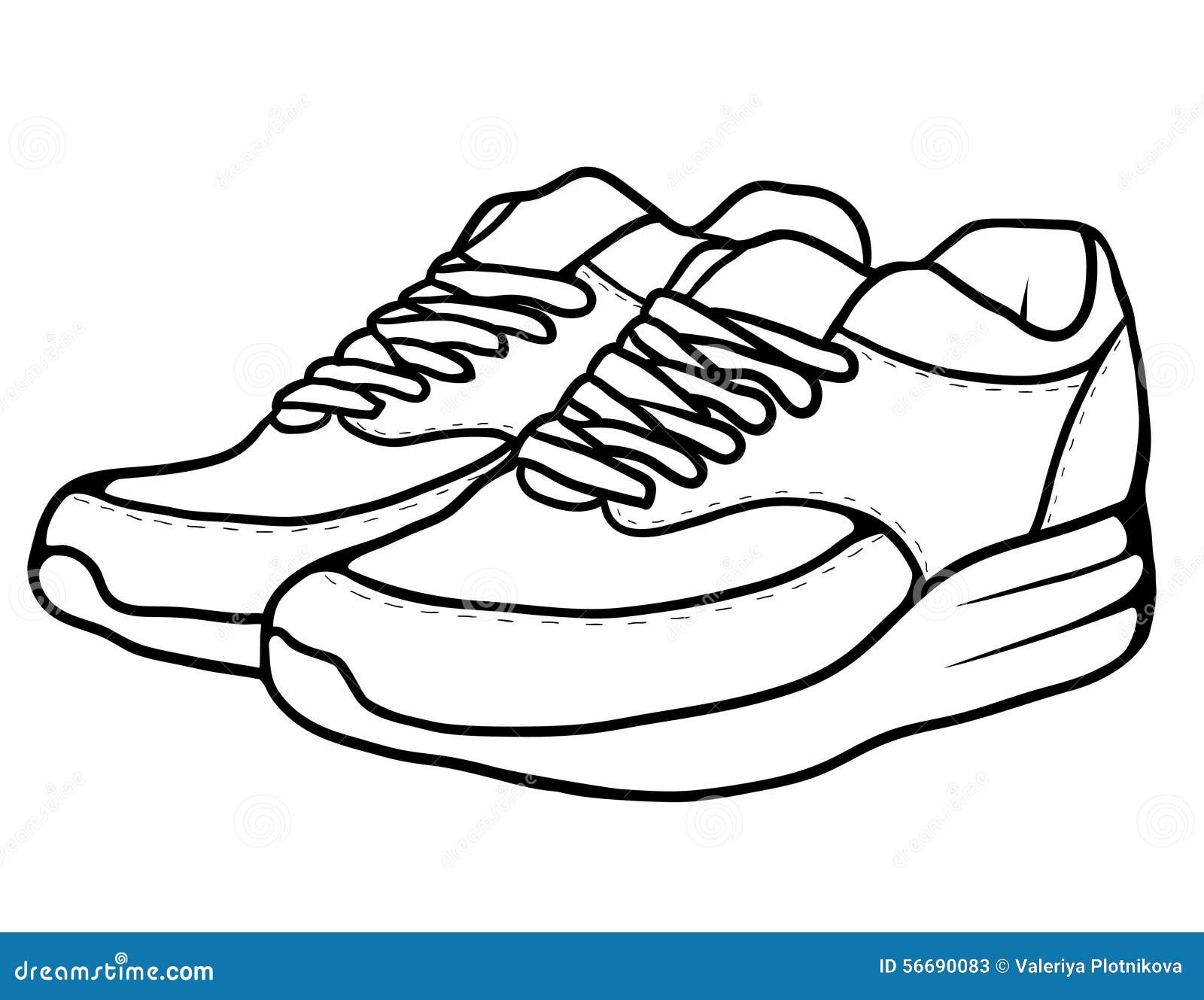 Sketch doodle sneakers stock vector. Image of doodle 56690083