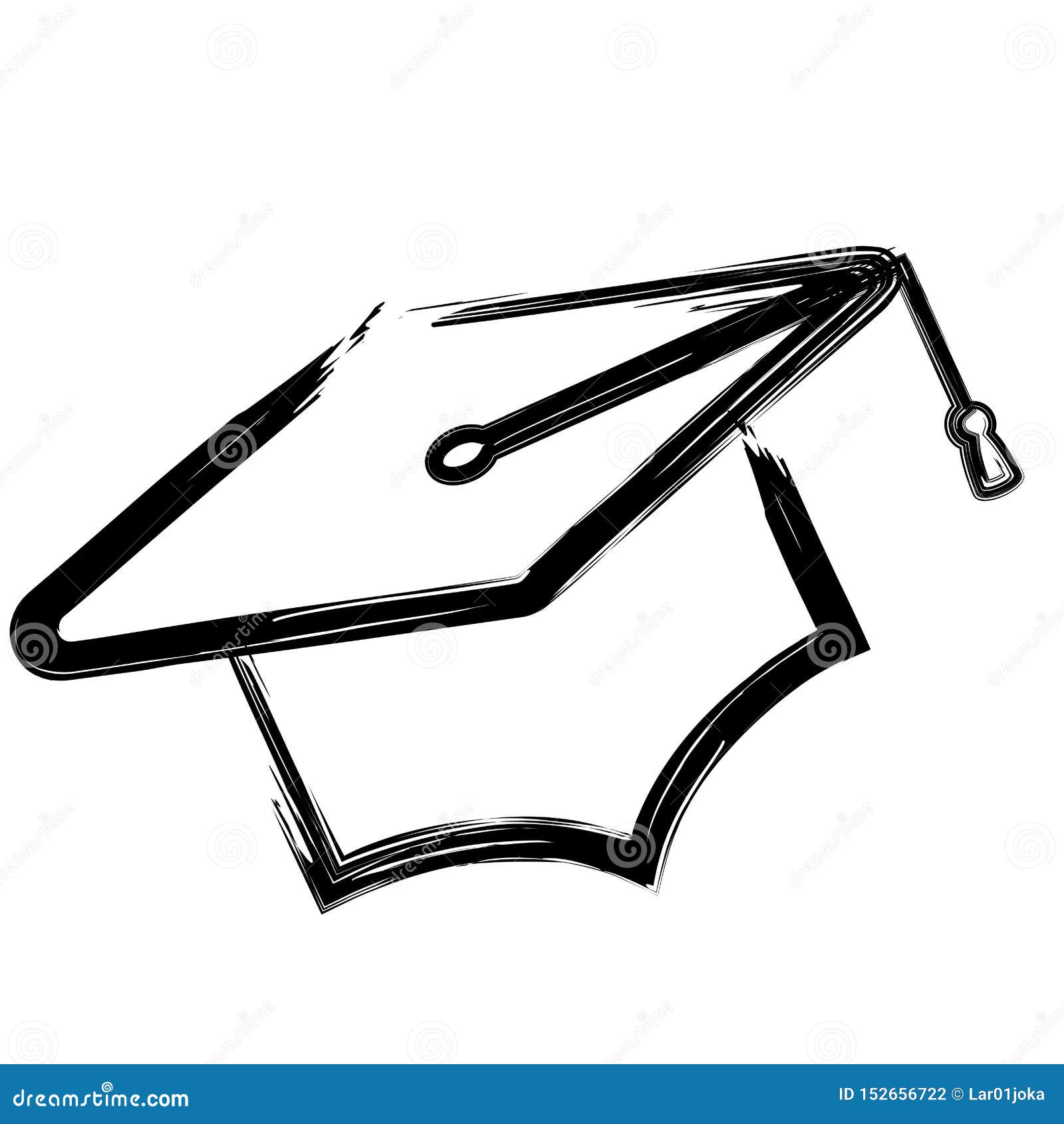 Sketch of a graduation cap stock vector. Illustration of sketch 152656722