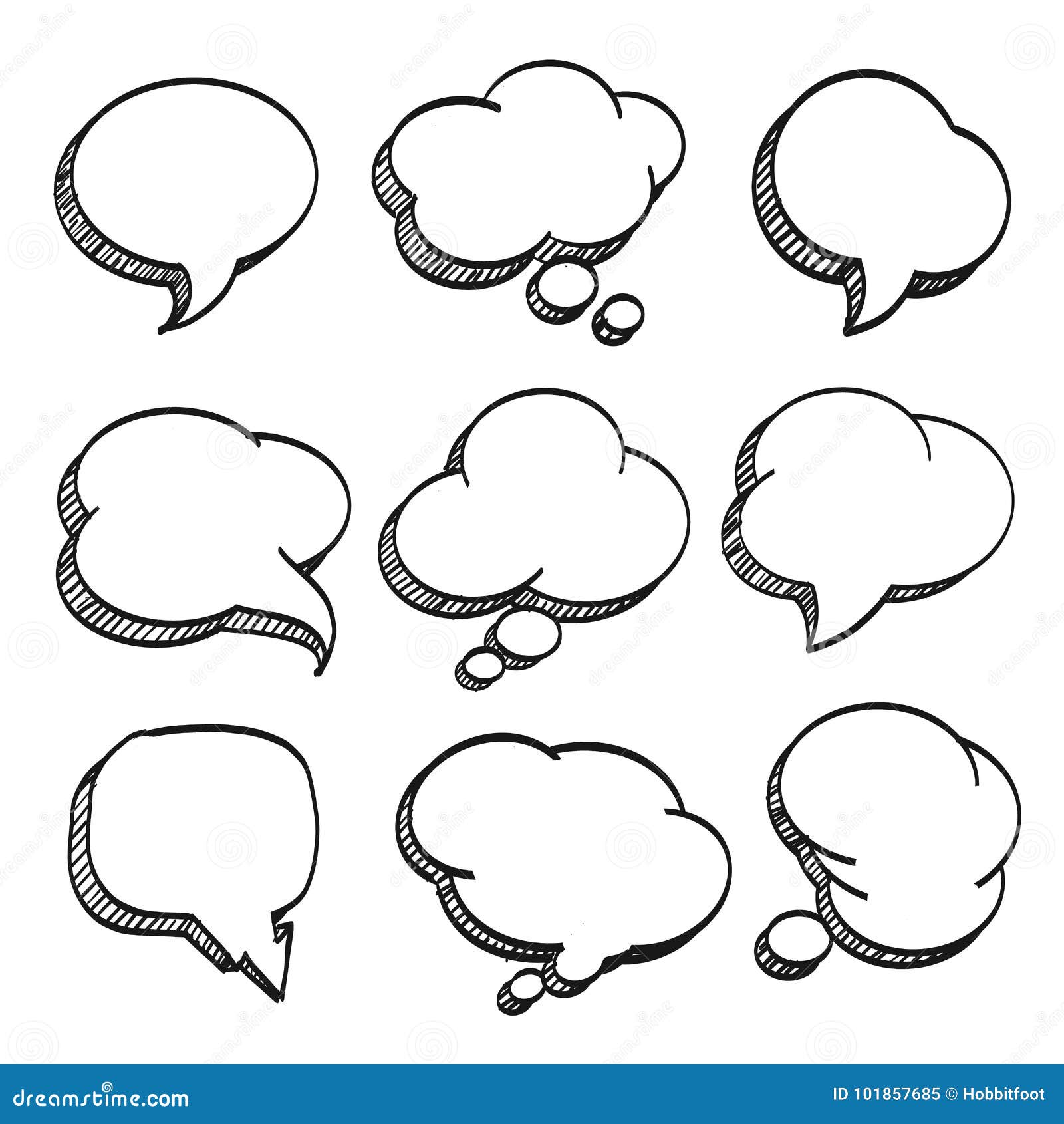 Freehand Sketch Illustration Speech Bubble Symbol Doodle Hand Drawn Royalty  Free SVG, Cliparts, Vectors, and Stock Illustration. Image 46103703.