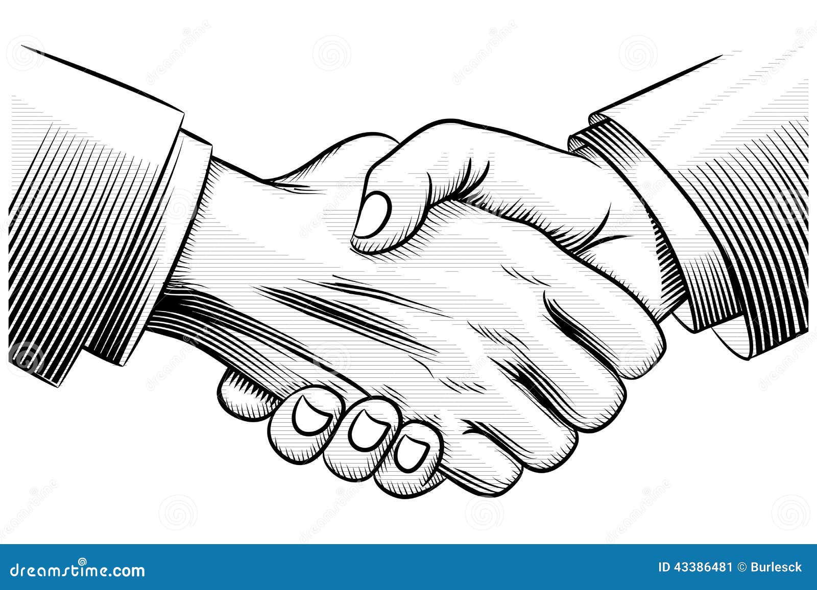 Sketch Handshake Stock Vector - Image: 43386481