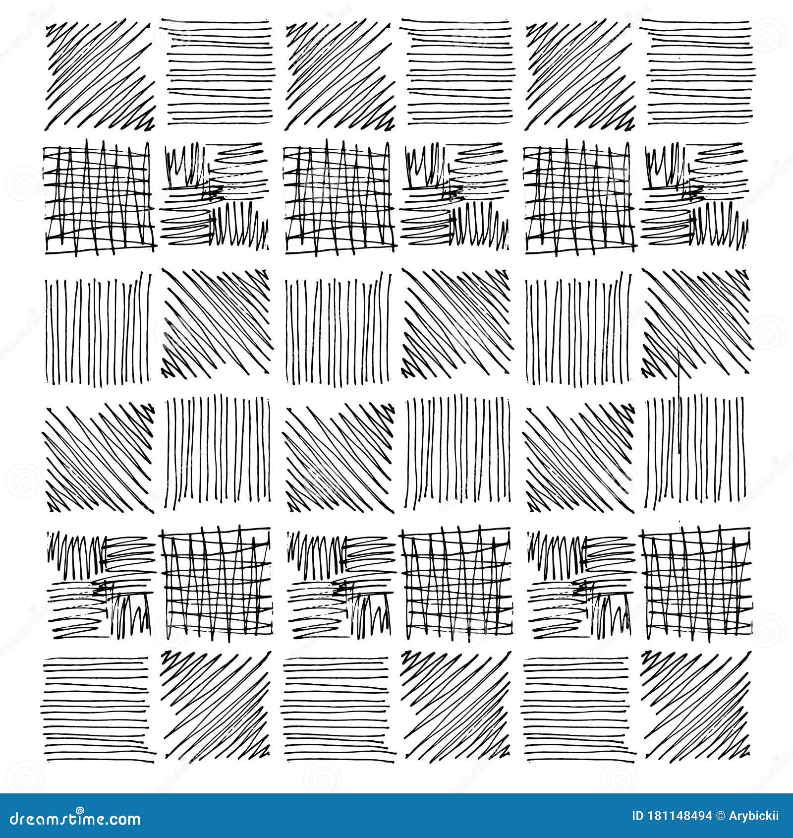 Sketch Hatching Pattern. Vector Stock Vector - Illustration of collection,  texture: 181148494