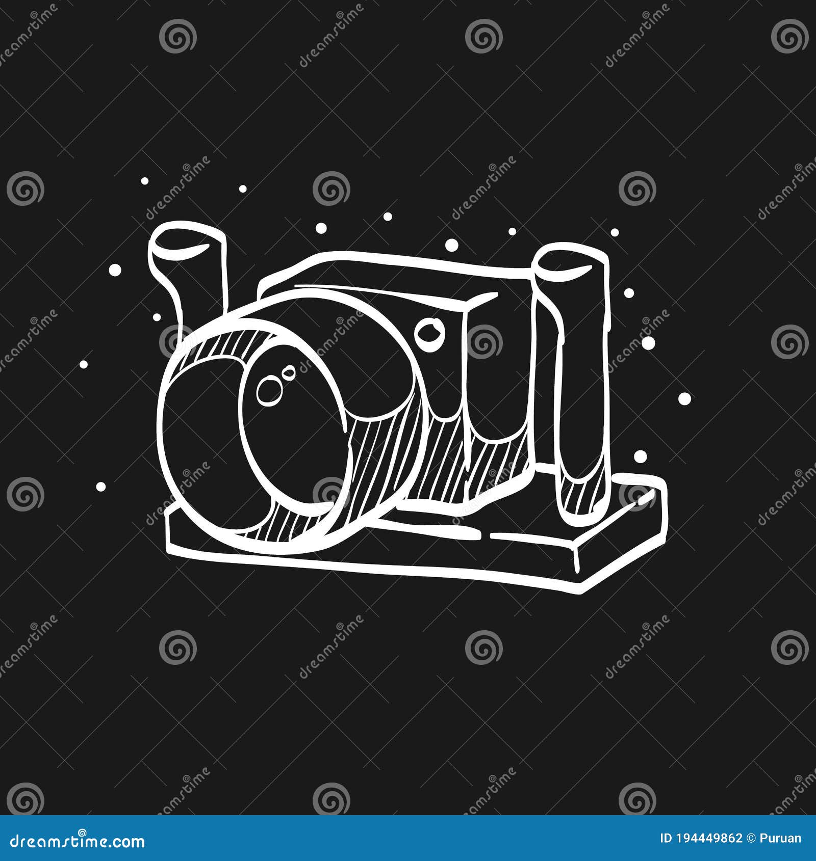 Sketch Icon in Black - Underwater Camera Stock Vector - Illustration of ...