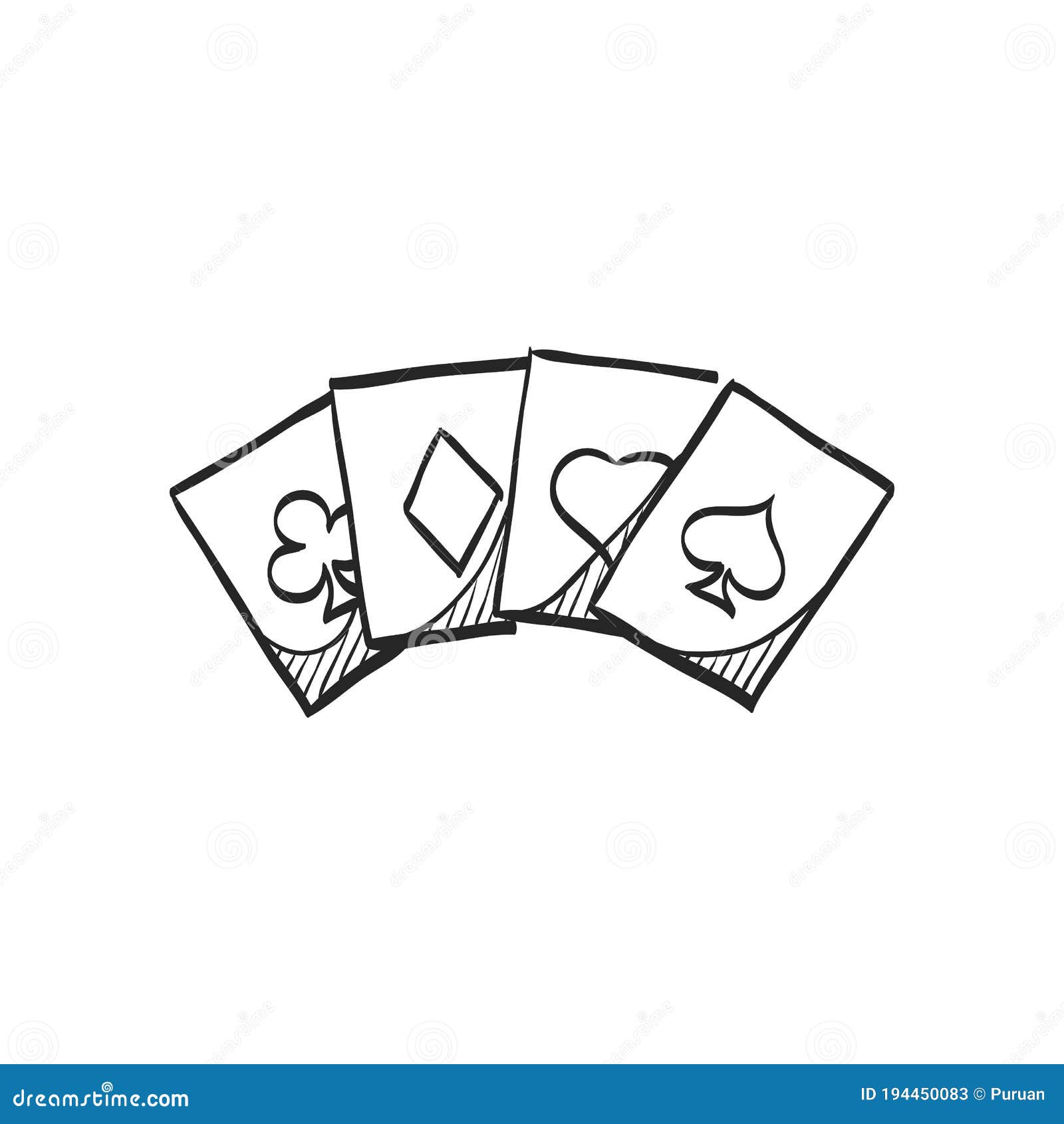 Sketch Icon - Playing Cards Stock Vector - Illustration of icon ...