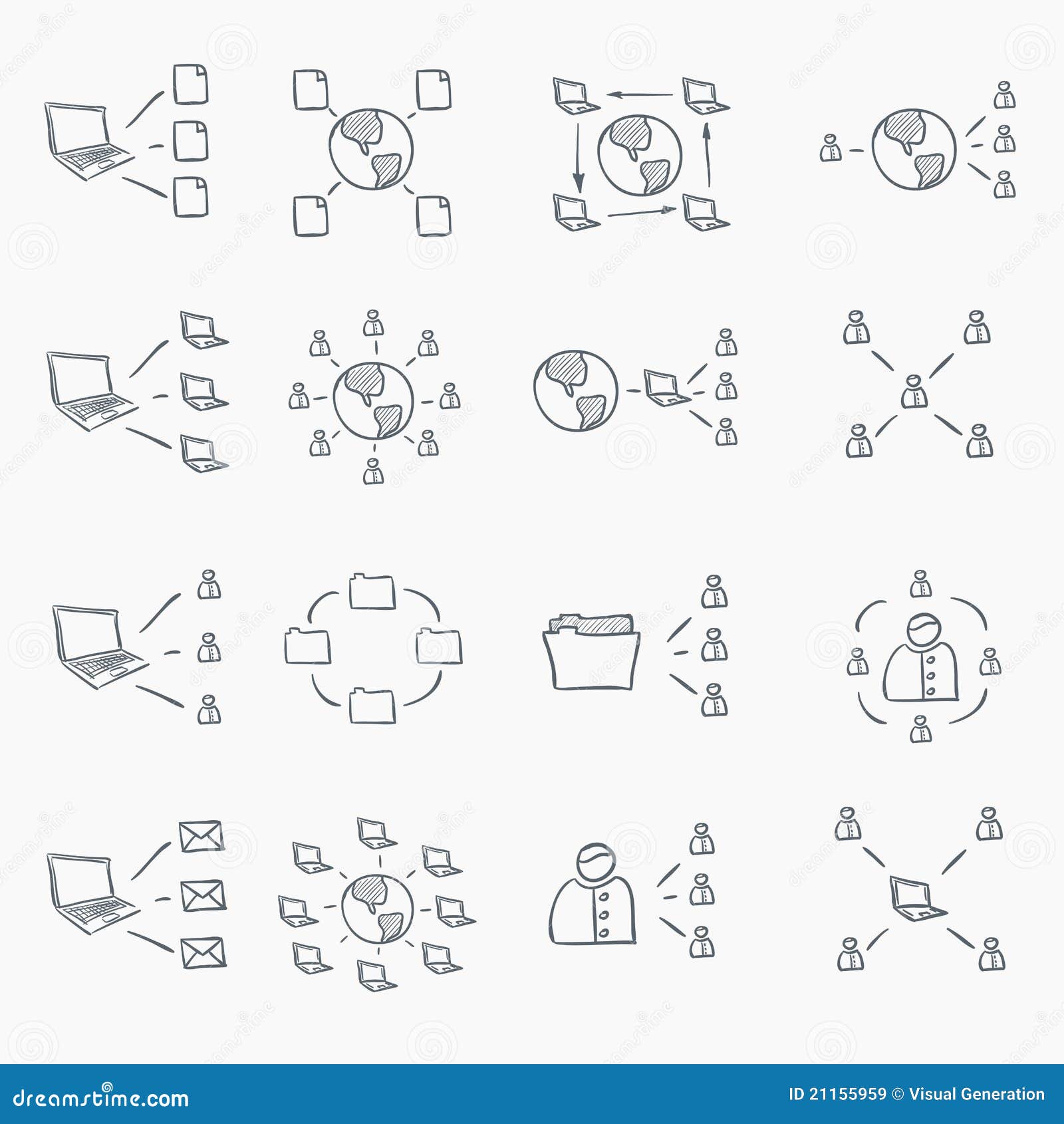 Sketch Icon Set stock vector. Illustration of business - 21155959