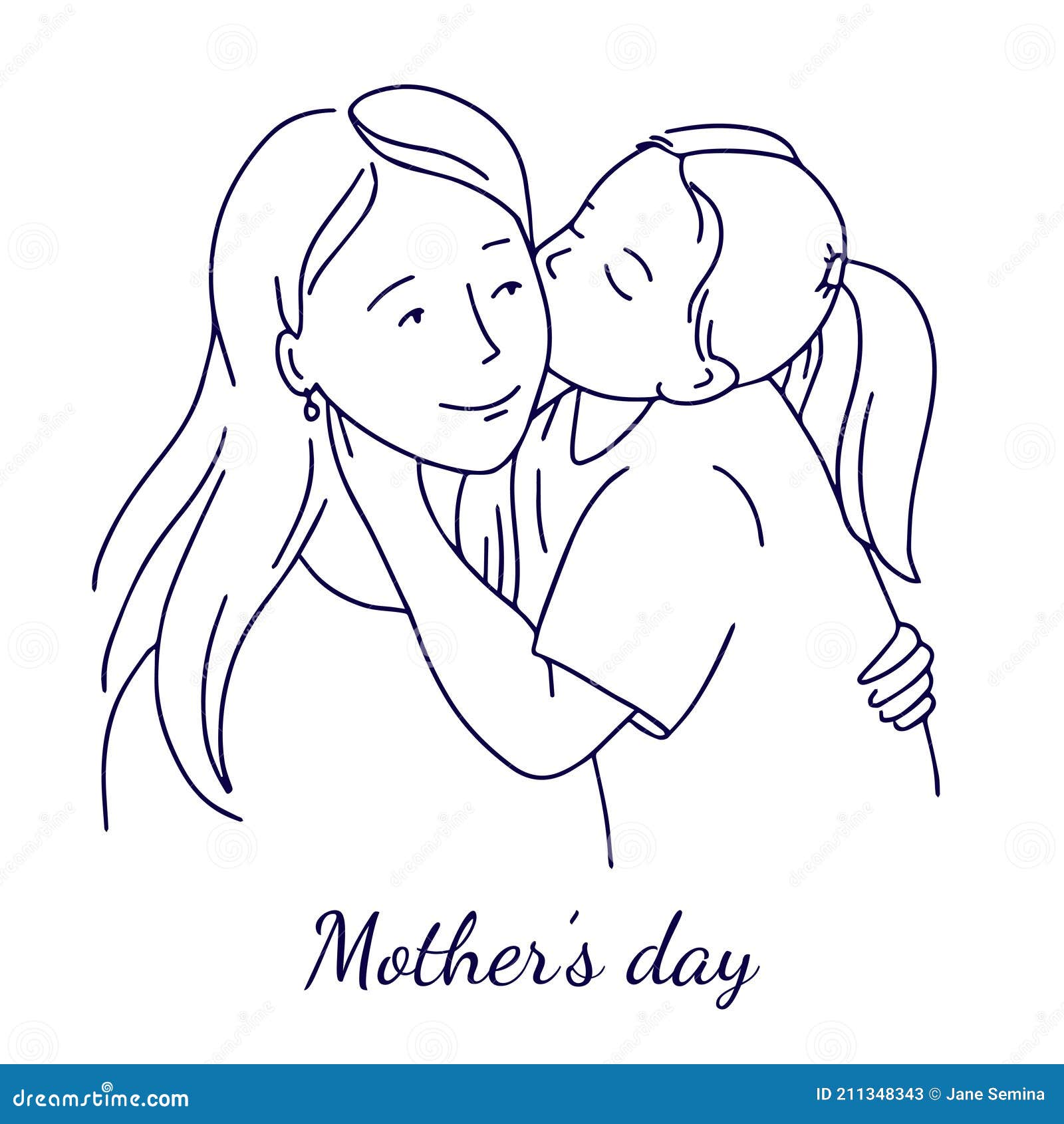 Mothers Day Drawing Sketch - Drawing Skill