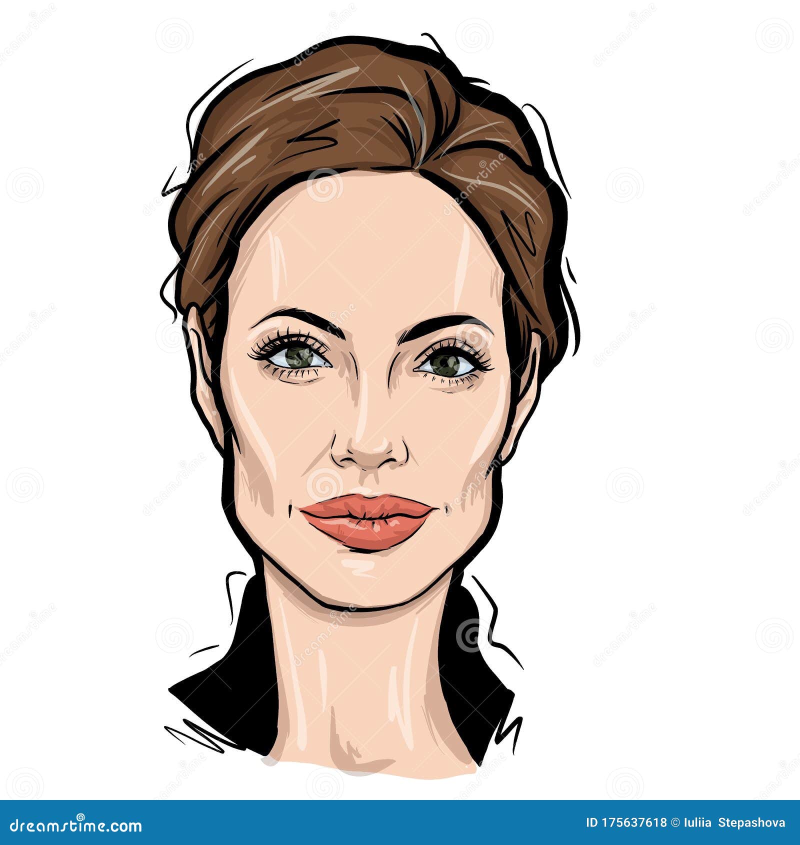Learn How to Draw Angelina Jolie Celebrities Step by Step  Drawing  Tutorials