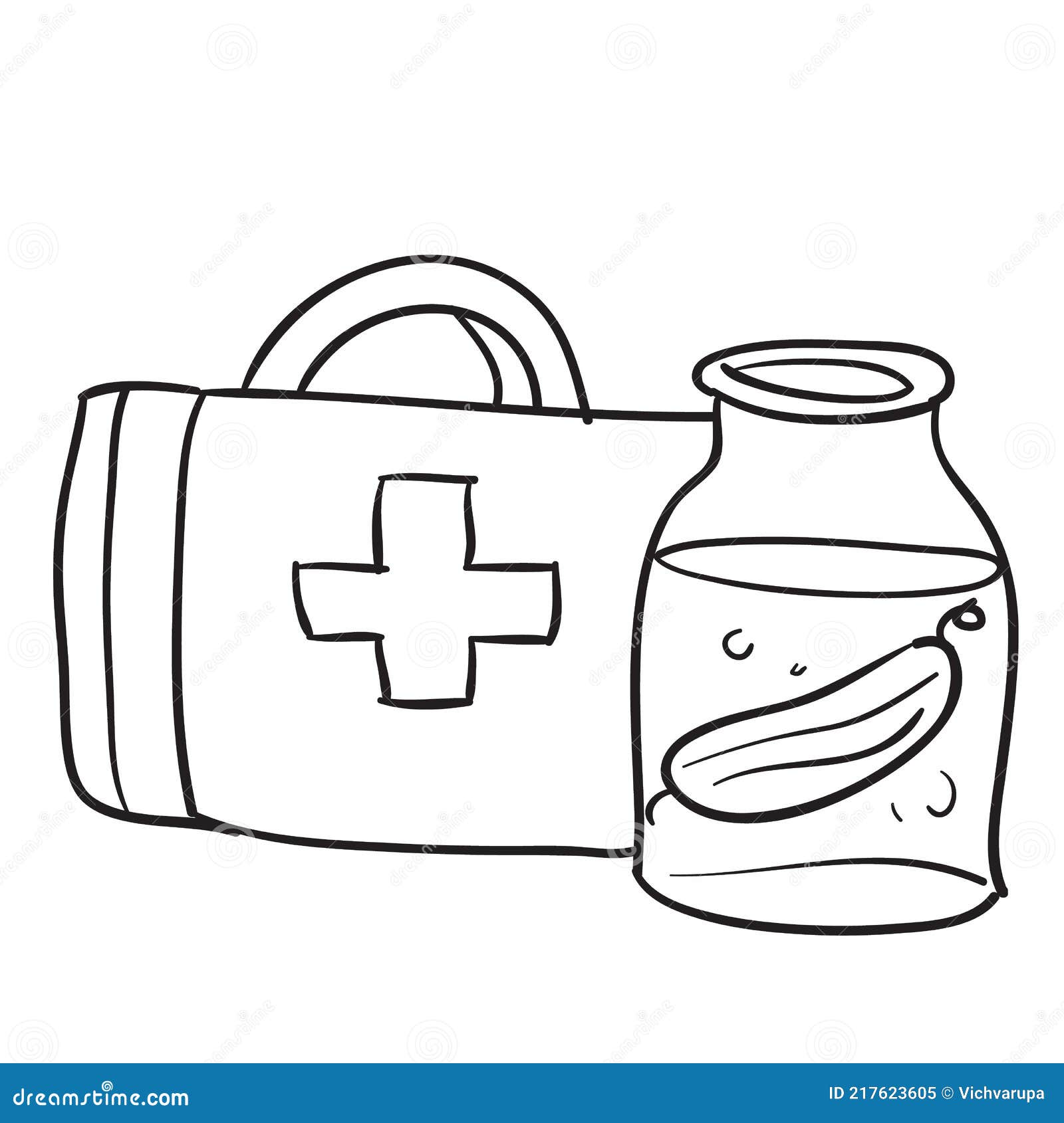 first aid kit coloring pages