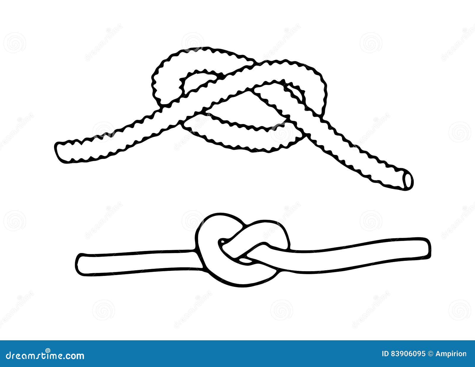 A Sketch of the Knot from the Rope . Stock Vector - Illustration of sketch,  rope: 83906095