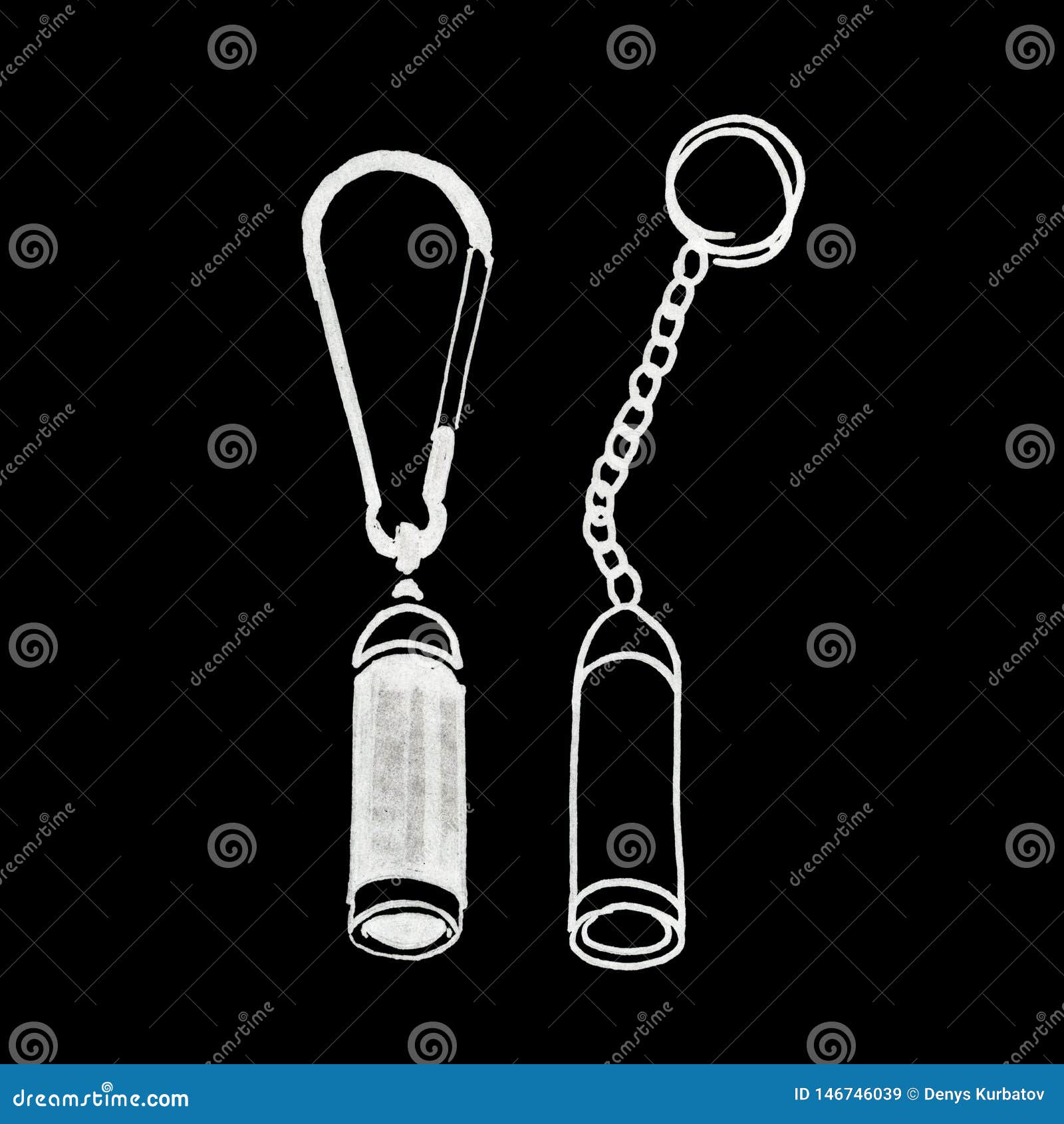 Sketch of laser pointer stock illustration. Illustration of isolated