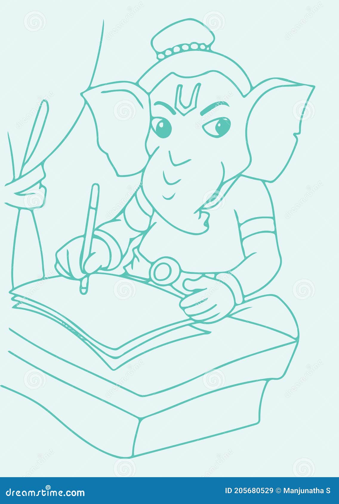 Beautiful Lord Ganesha Sketch