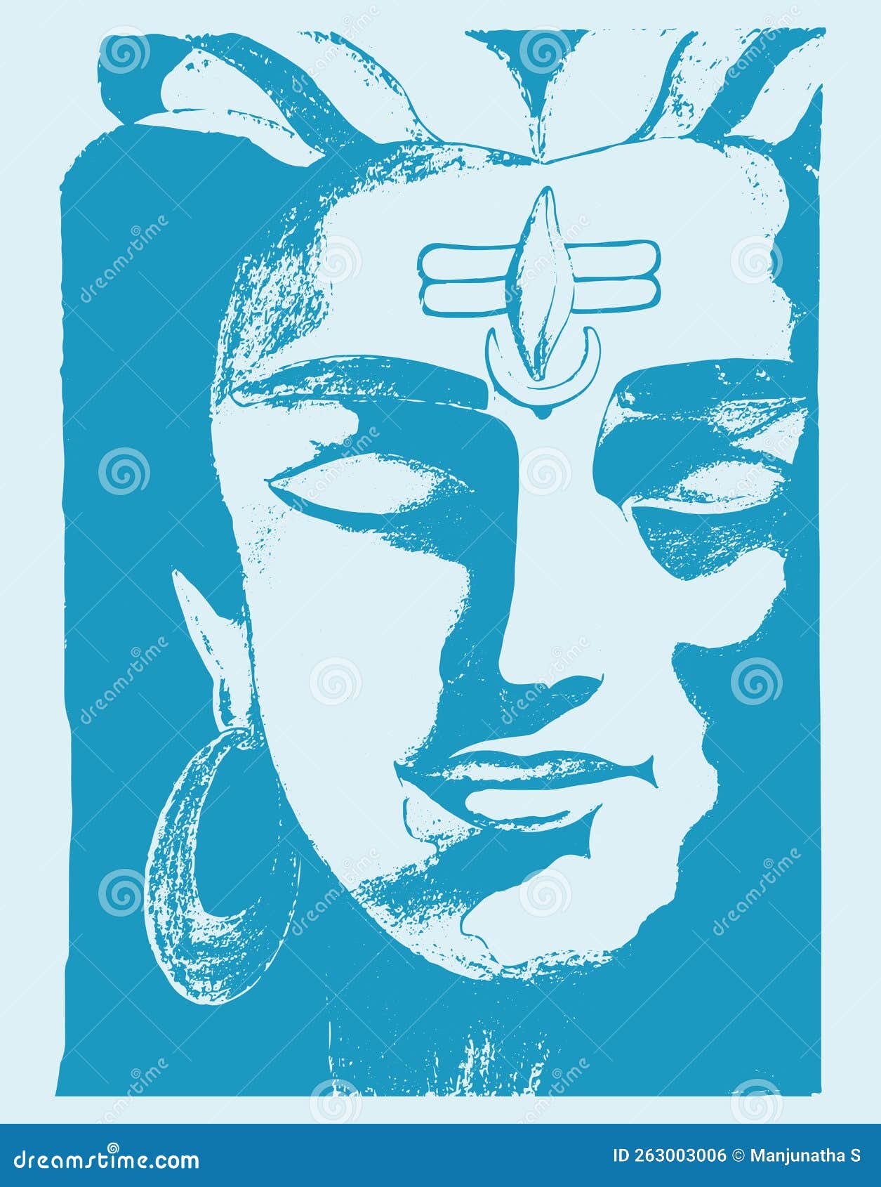 Adiyogi Shiva Outlines Graphic by nico_ladewig · Creative Fabrica