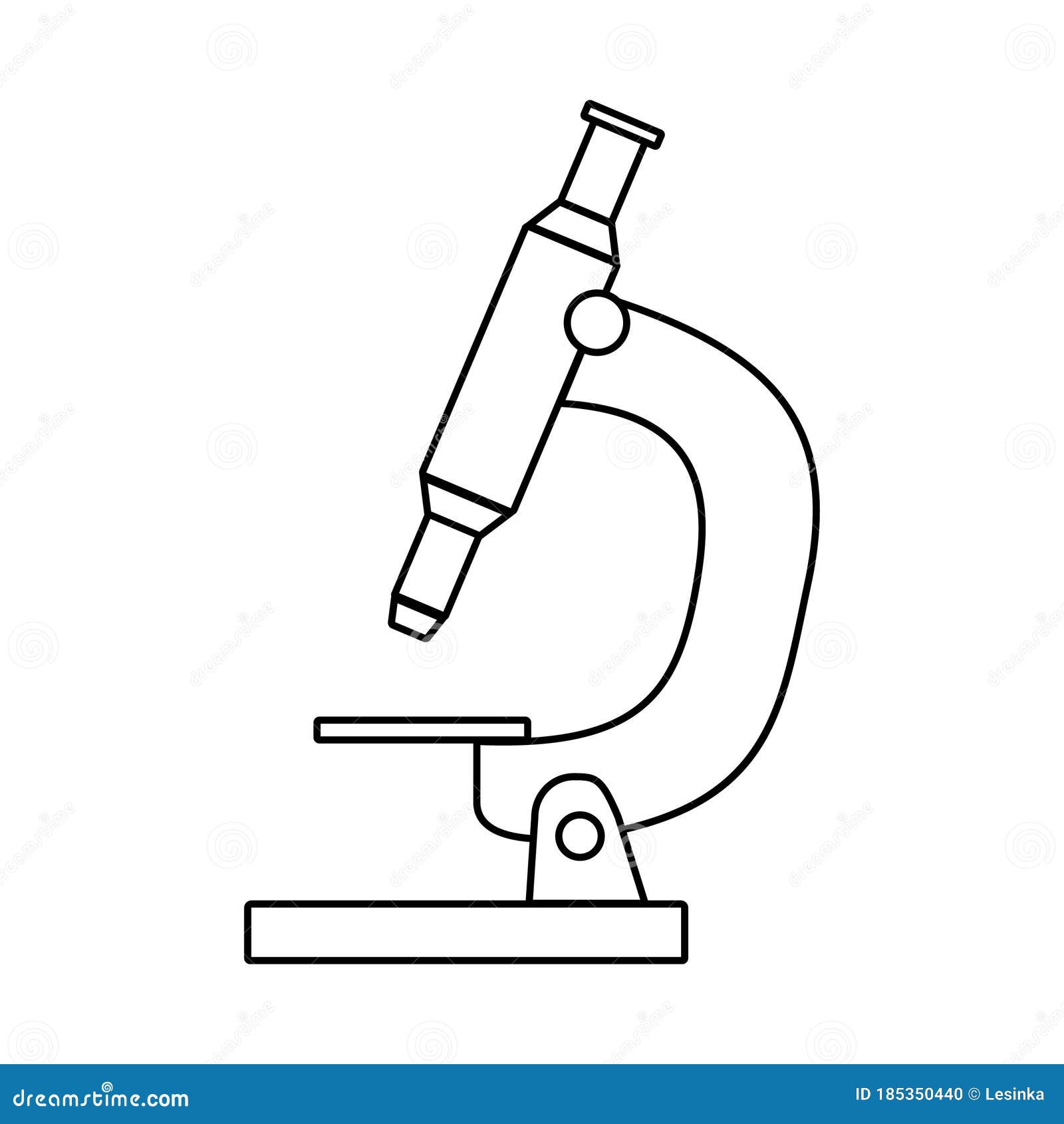 Sketch microscope stock vector. Illustration of micro 185350440