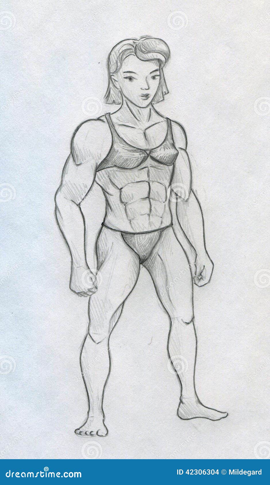 Female Muscle Physique by Bambs79  Figure drawing Figure drawing  reference Human figure drawing