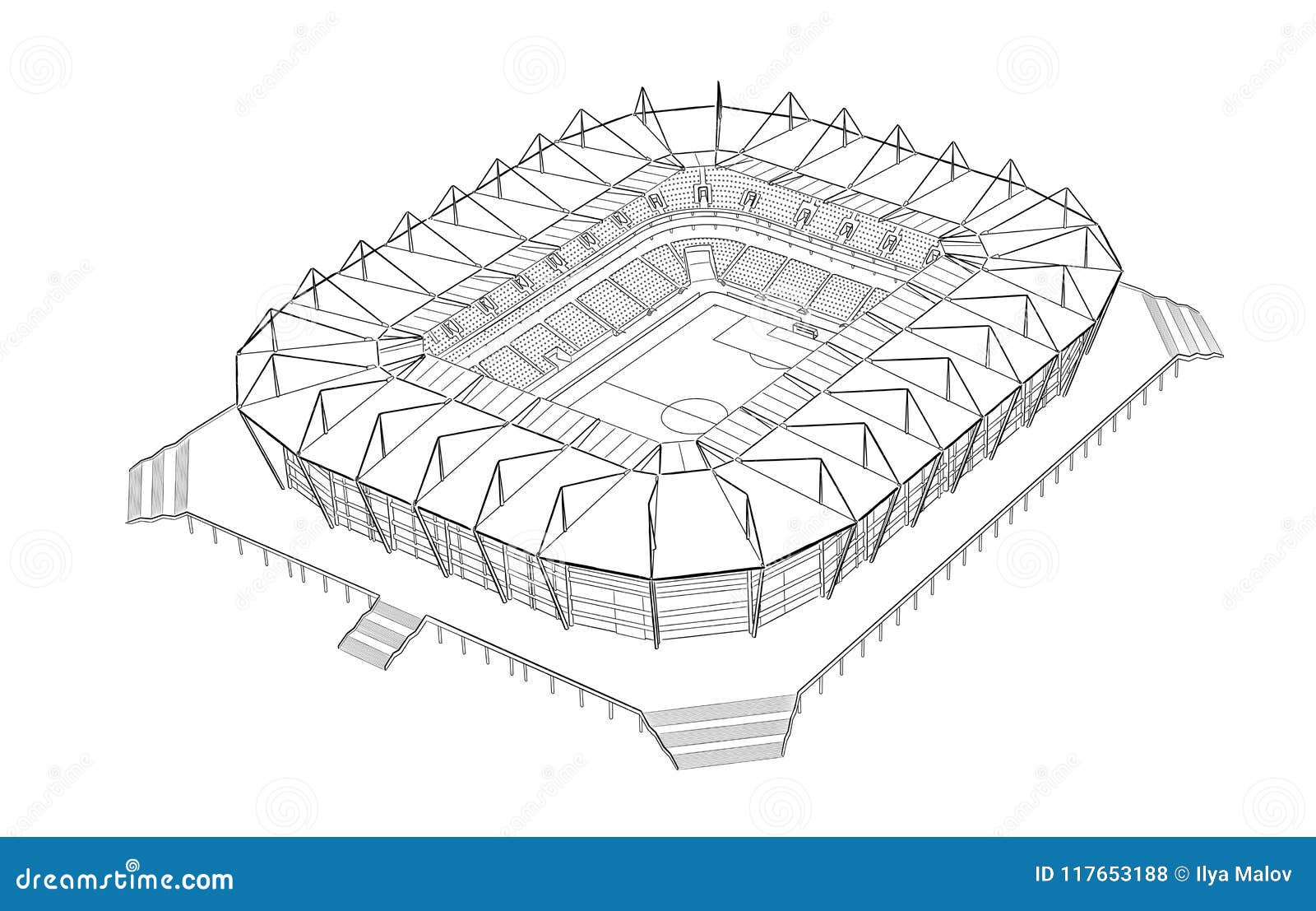 a victorian drawing of a prediction of a modern day football stadium :  r/dalle2