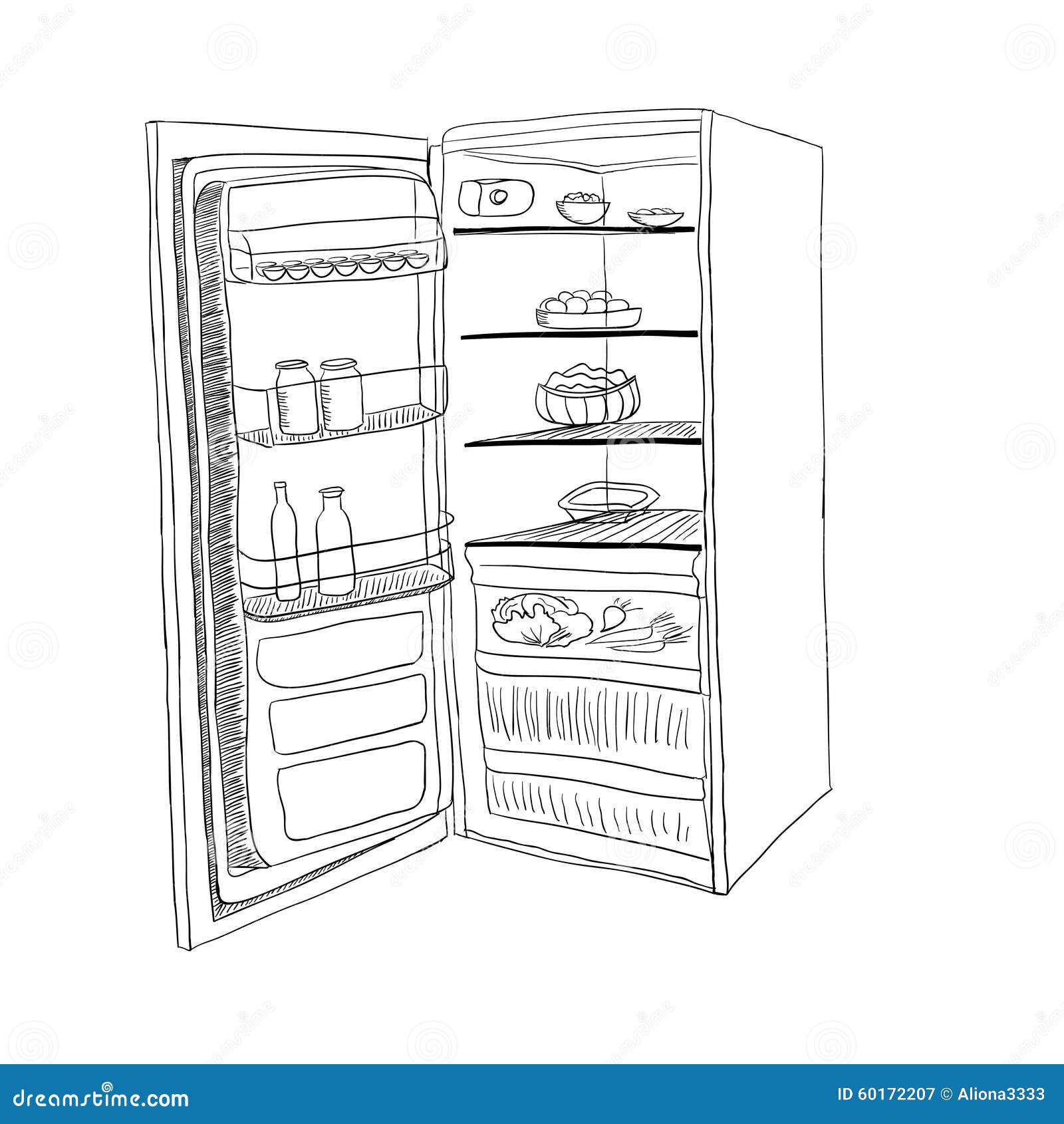 Fridge Vector drawing stock vector Illustration of cool  84152835