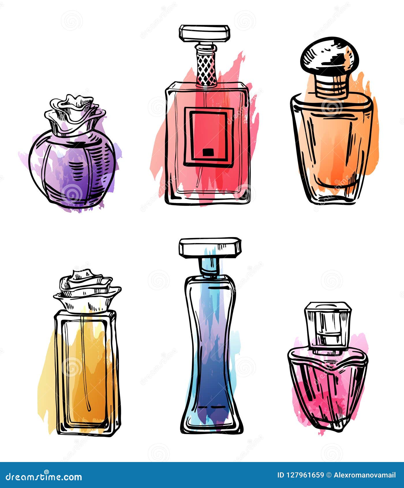  Perfume Drawing Sketch with Pencil