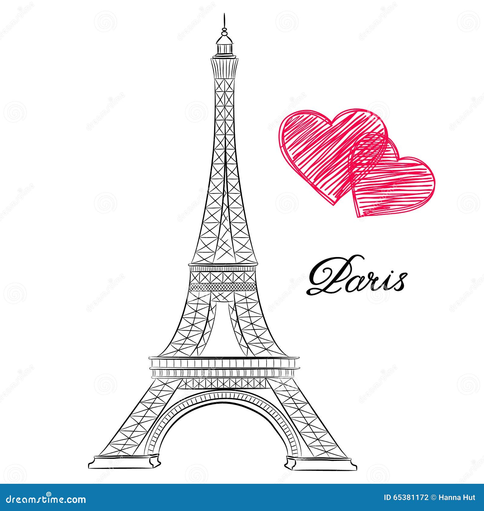 Paris Eiffel Tower Drawing - HEBSTREITS
