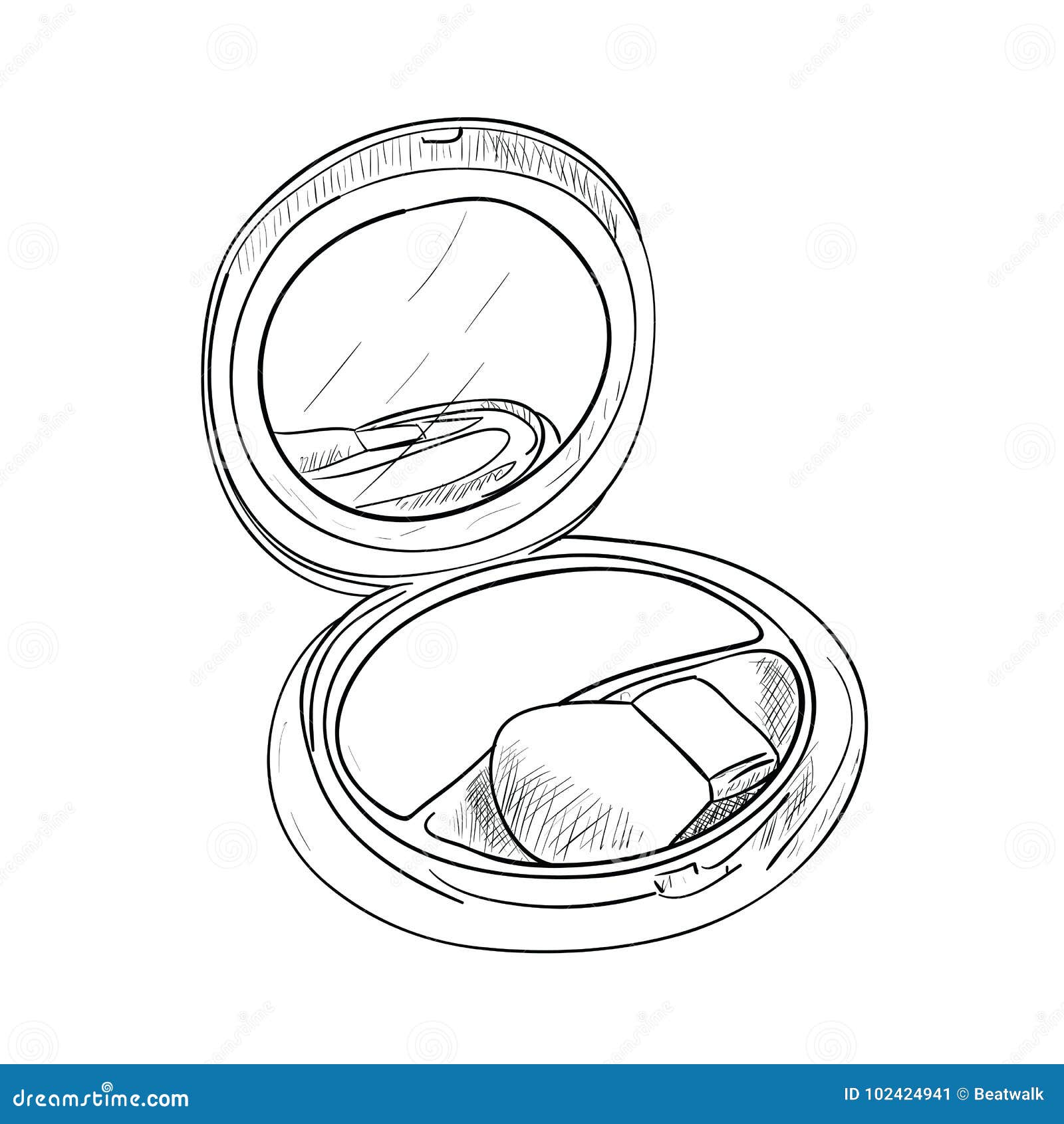 Makeup Compact Drawing