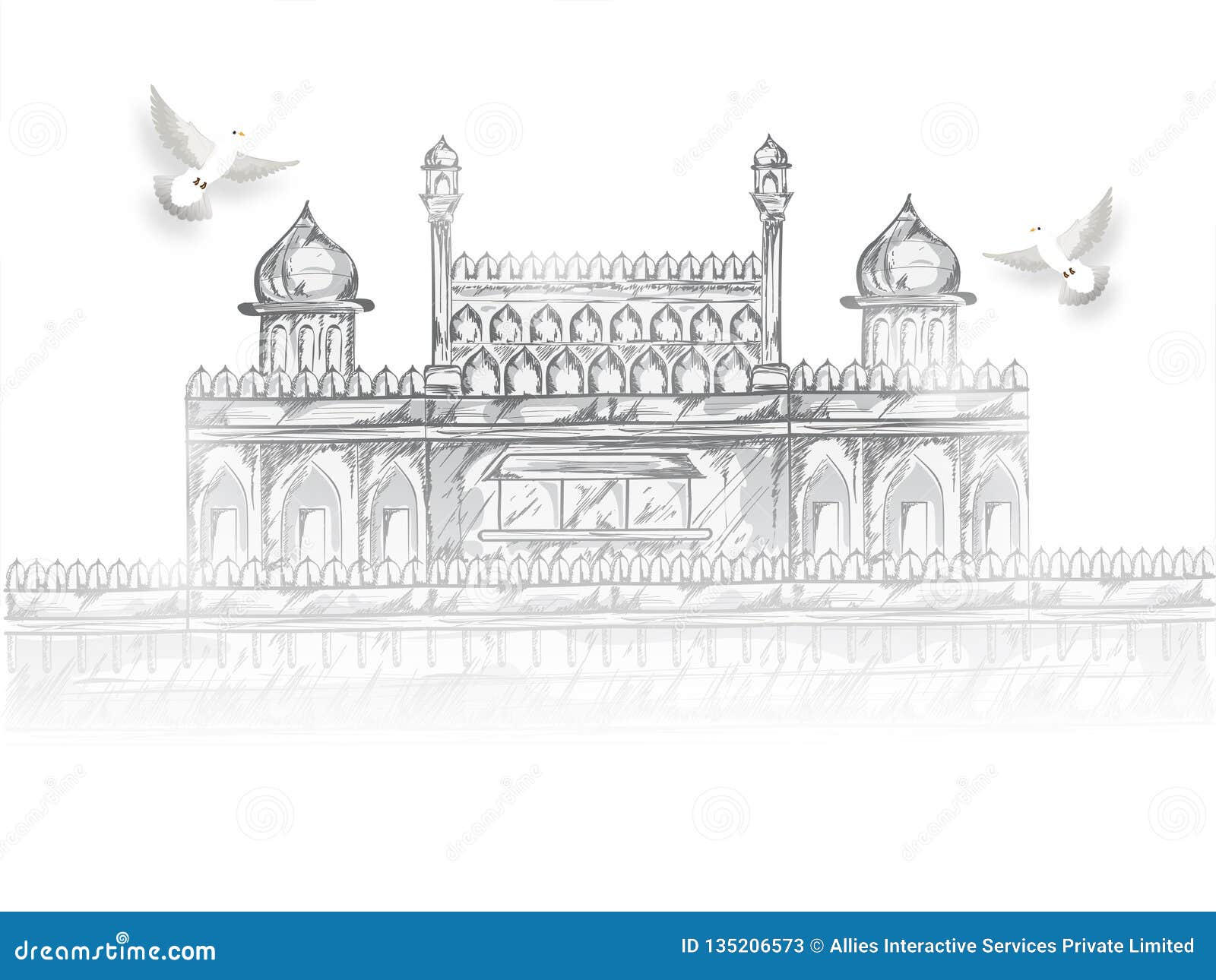 Red Fort Drawing by Umesh Kumar - Pixels-saigonsouth.com.vn