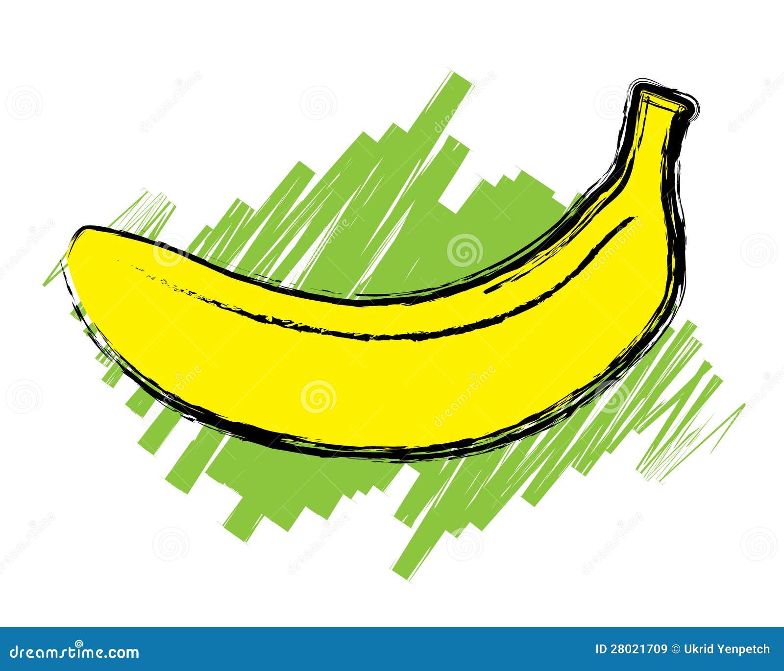 Sketch of ripe banana stock vector. Illustration of juicy 28021709