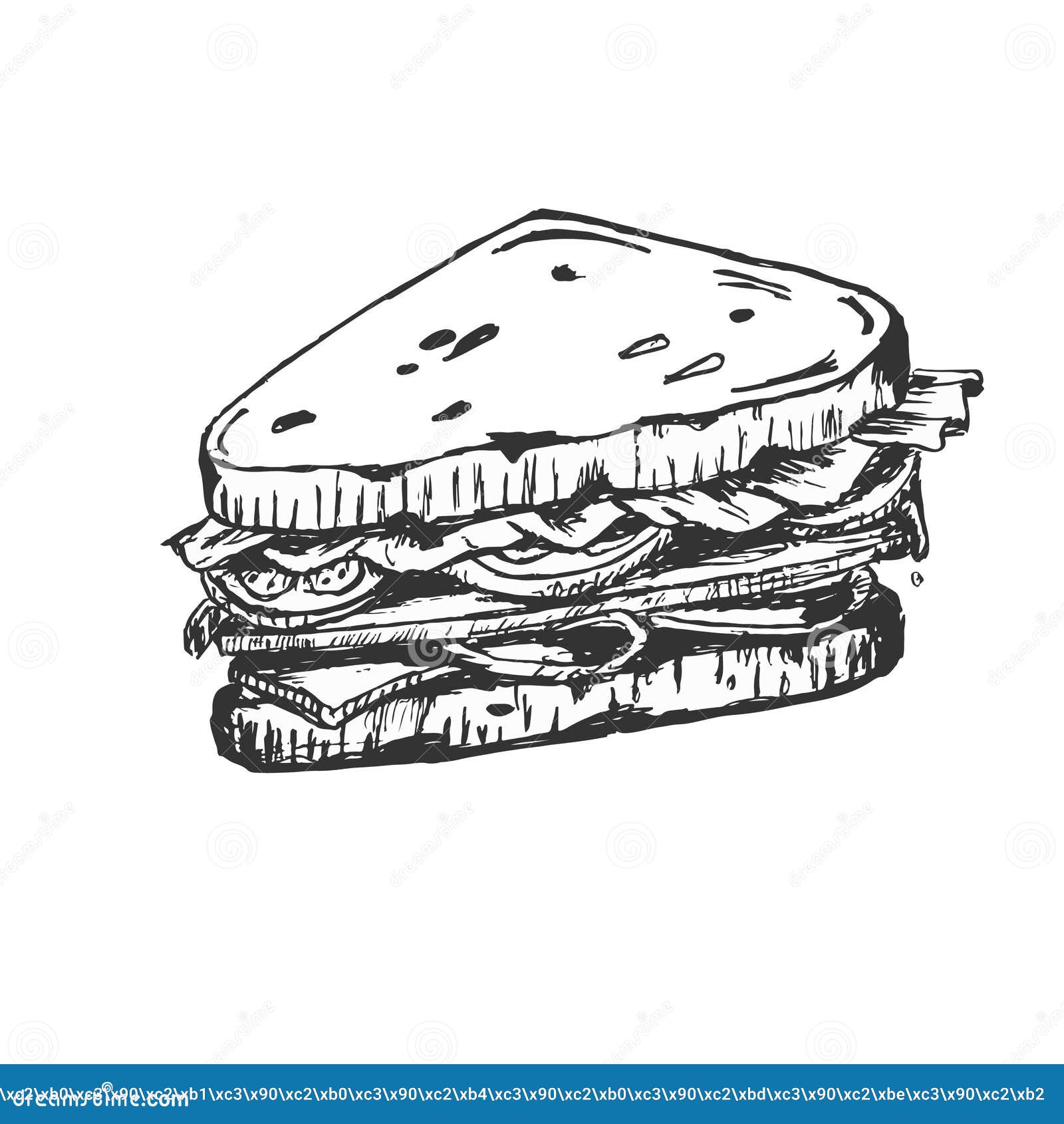 Download Burrito Hand Drawn Sketch Vector Illustration | CartoonDealer.com #71303942